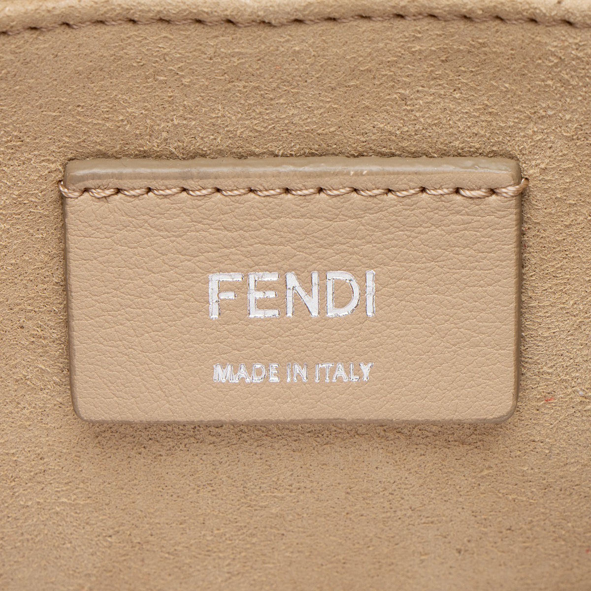 Fendi Calfskin Studded Kan I Medium Shoulder Bag