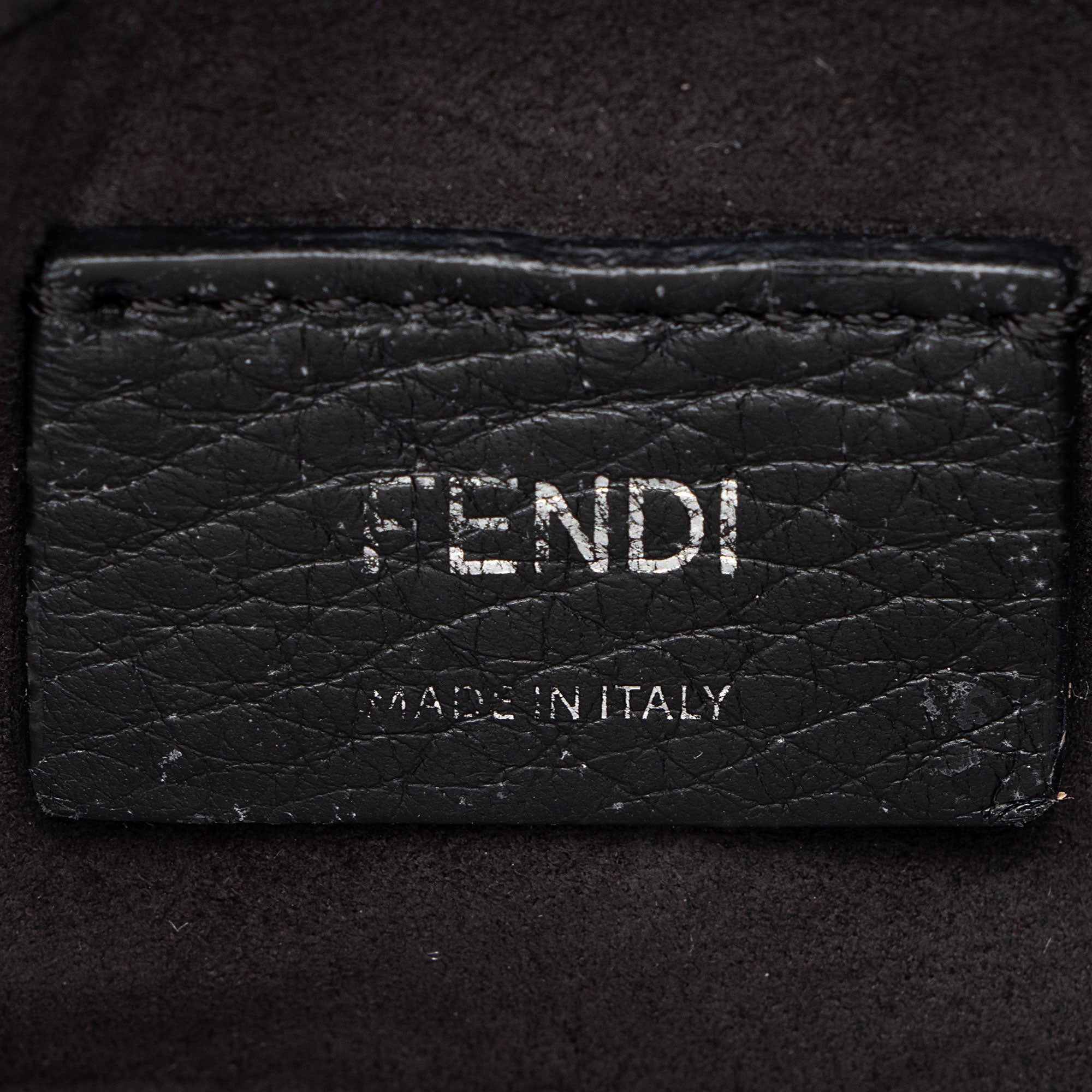 Fendi Calfskin Studded Kan I Small Shoulder Bag