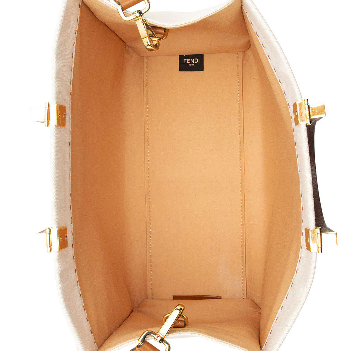 Fendi Canvas Sunshine Medium Shopper Tote
