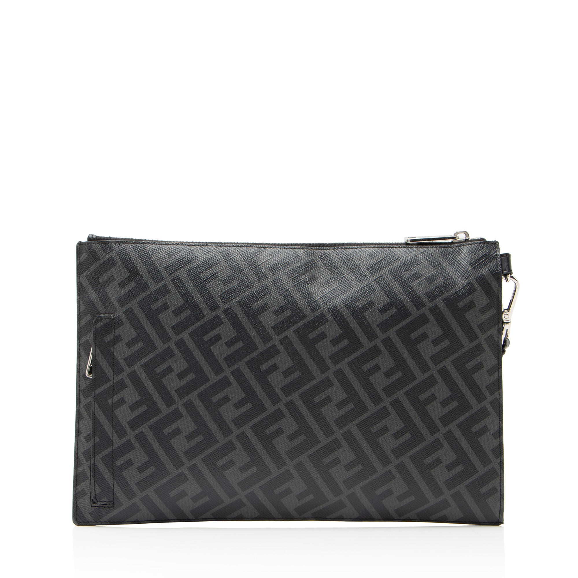 Fendi Coated Canvas FF Diagonal Clutch