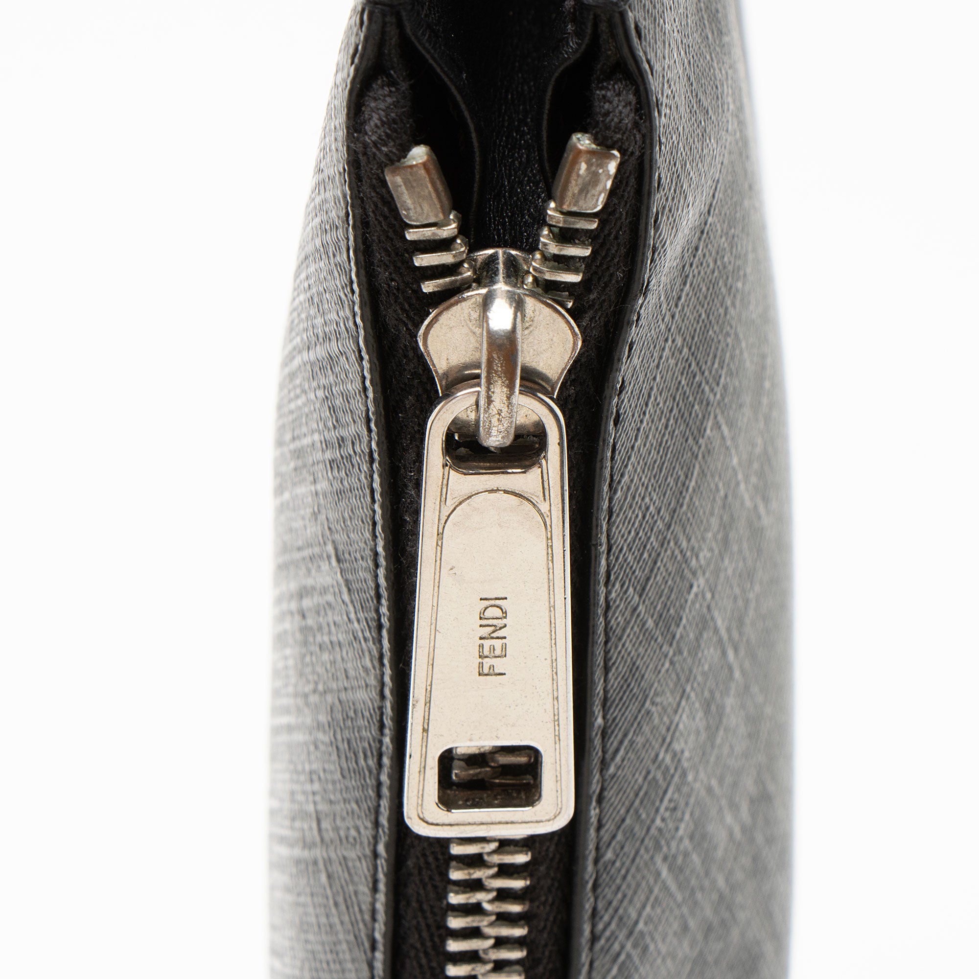 Fendi Coated Canvas FF Diagonal Clutch