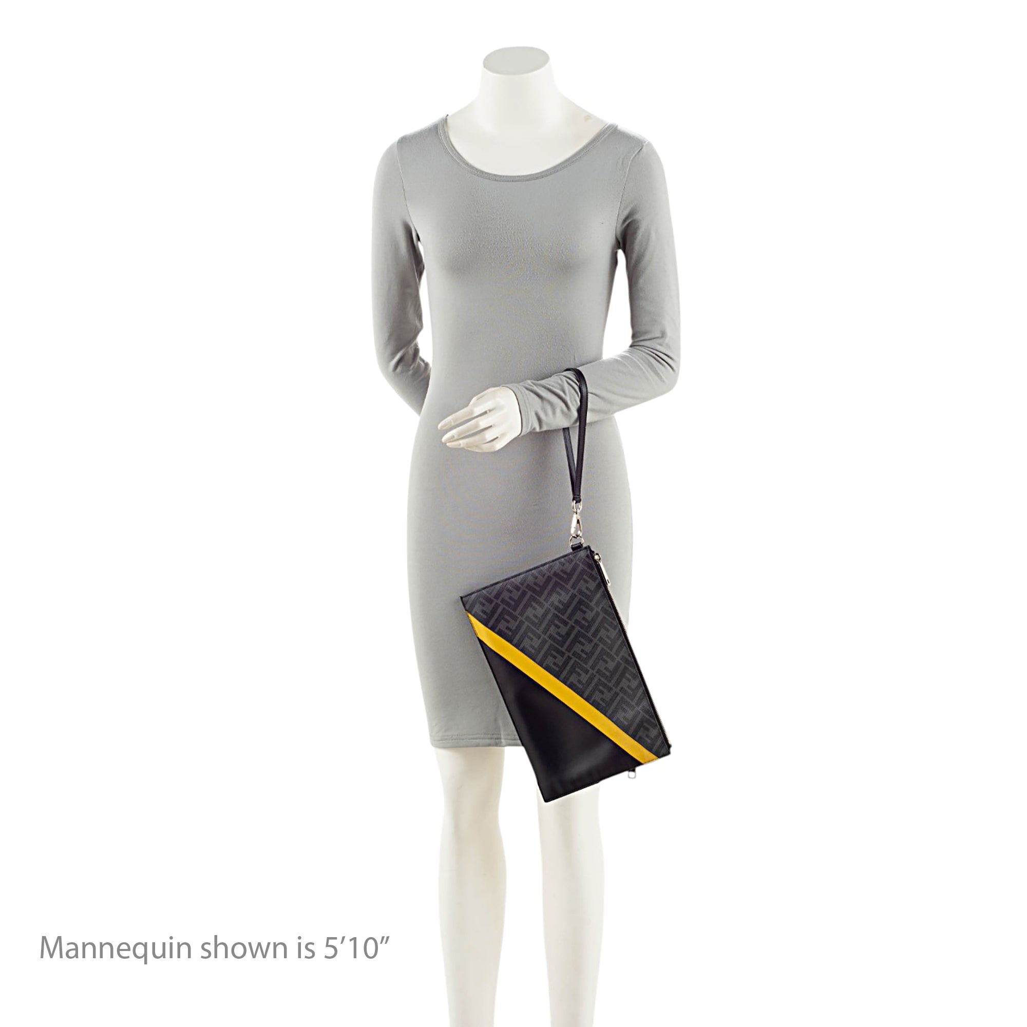 Fendi Coated Canvas FF Diagonal Clutch