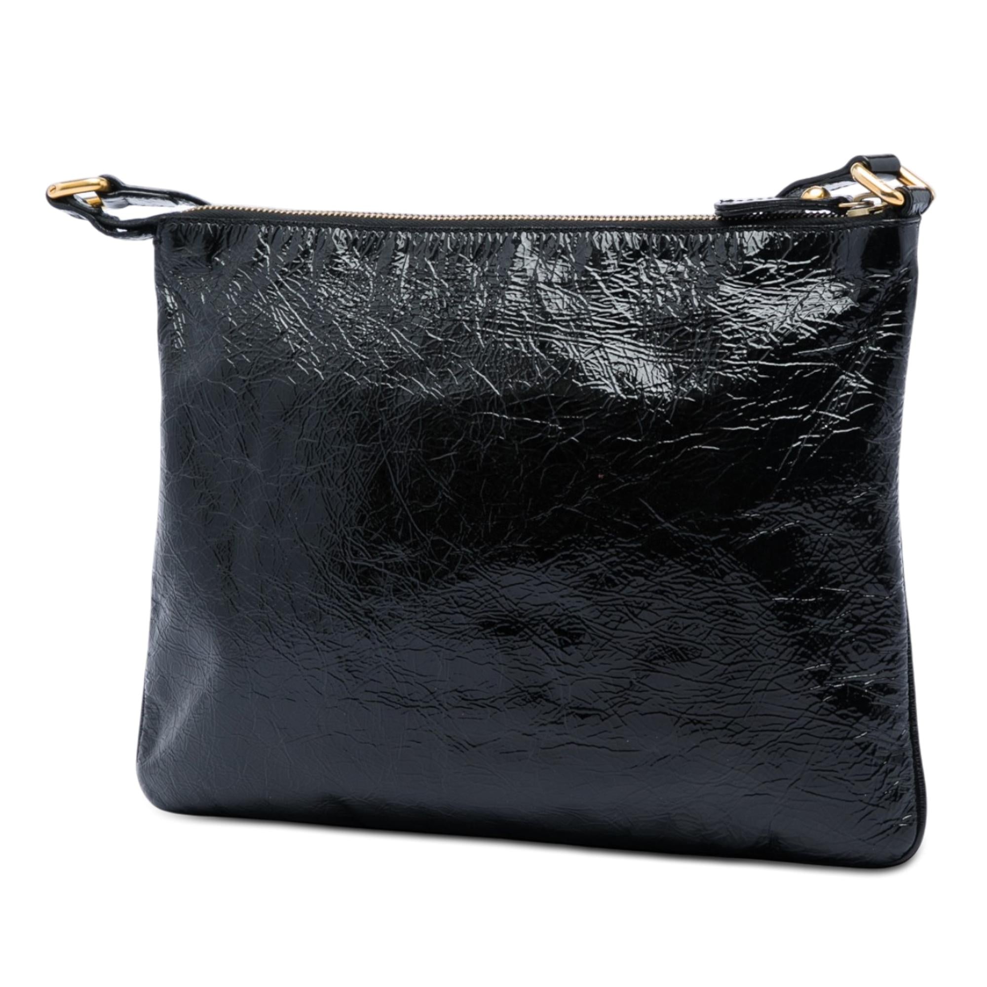 Fendi Crinkled Patent Crossbody