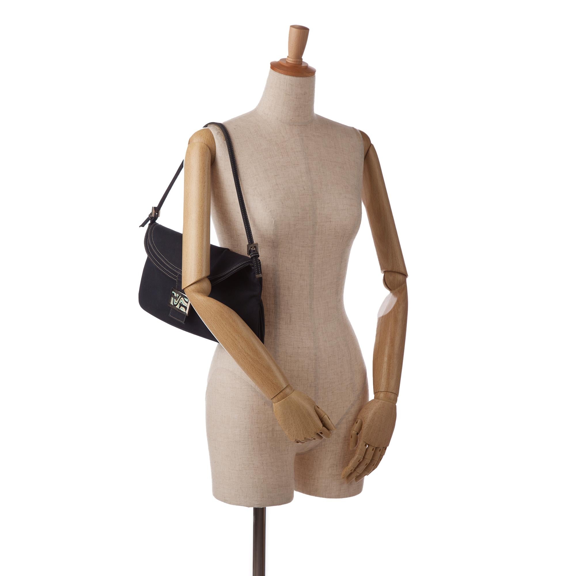 Fendi Denim Double Flap Baguette (SHG-j7tZH1)