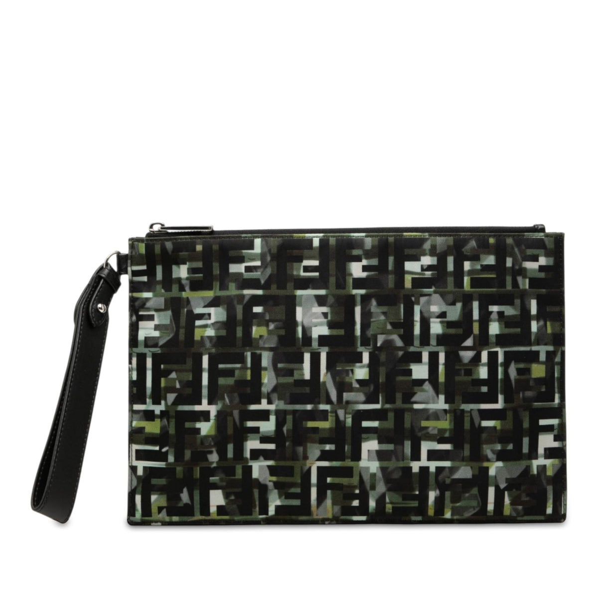 Fendi FF 1974 Nylon Camouflage Wristlet Pouch