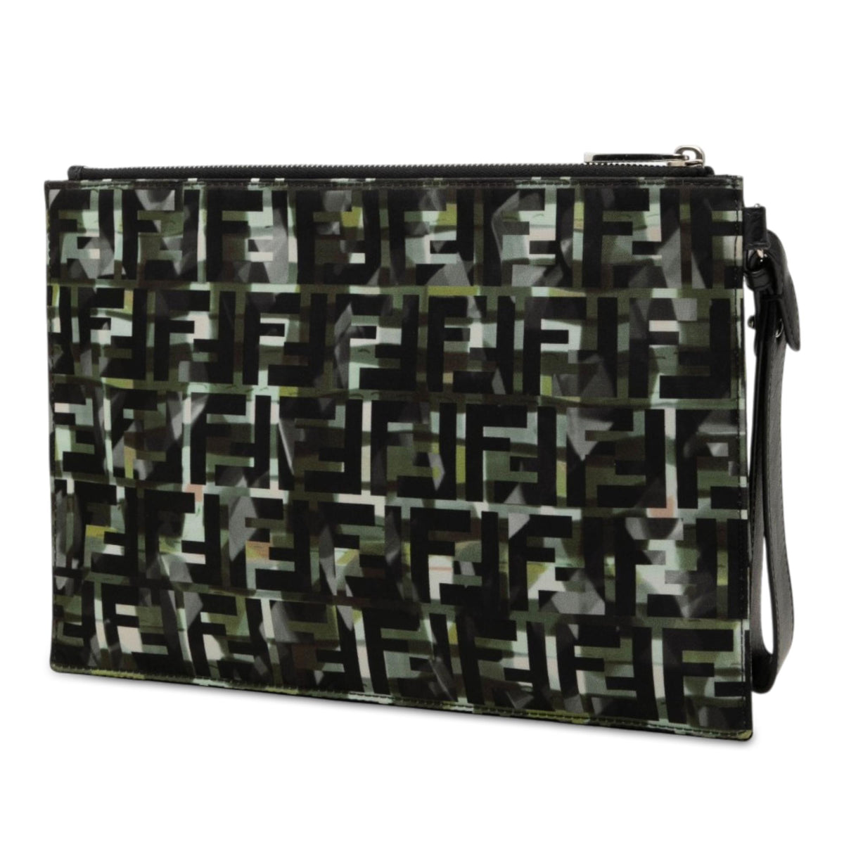 Fendi FF 1974 Nylon Camouflage Wristlet Pouch