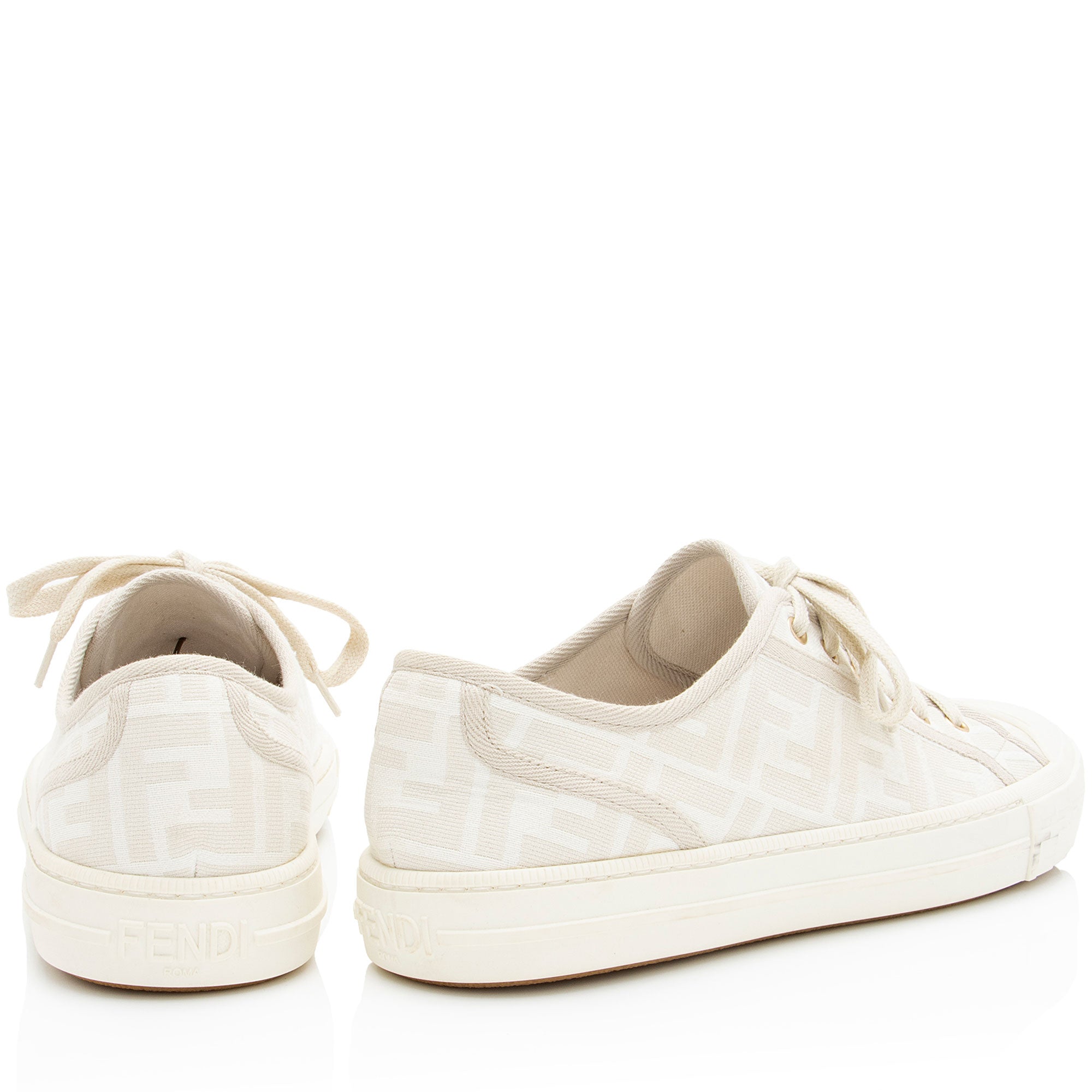 Fendi FF Canvas Domino Sneakers - Size 10 / 40