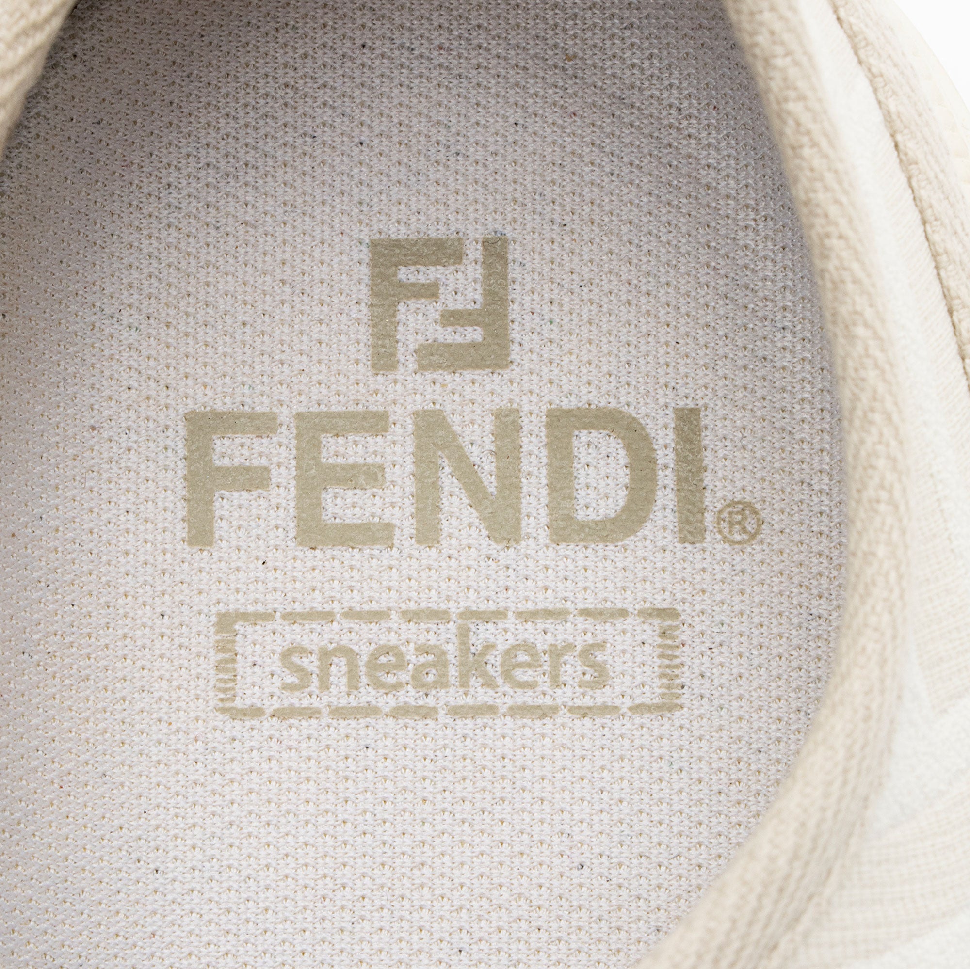 Fendi FF Canvas Domino Sneakers - Size 10 / 40