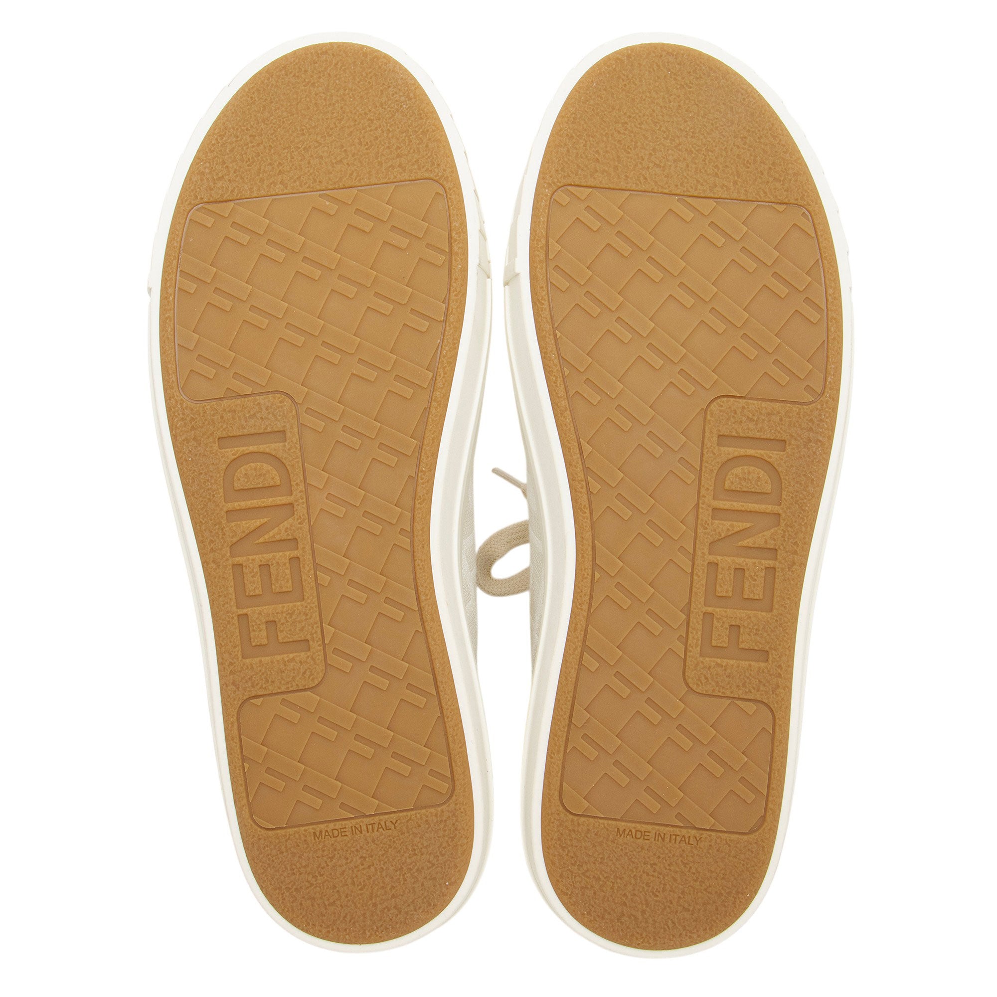 Fendi FF Canvas Domino Sneakers - Size 10 / 40