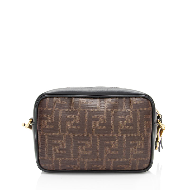 Fendi FF Coated Canvas 1974 Mini Camera Bag SHF MMT6uv LuxeDH