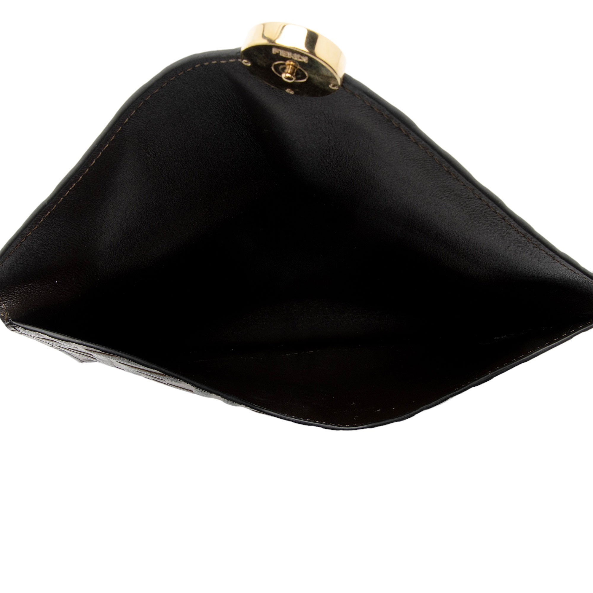 Fendi FF Embossed Calfskin 1974 Envelope Pouch (SHF-qYNeEa)