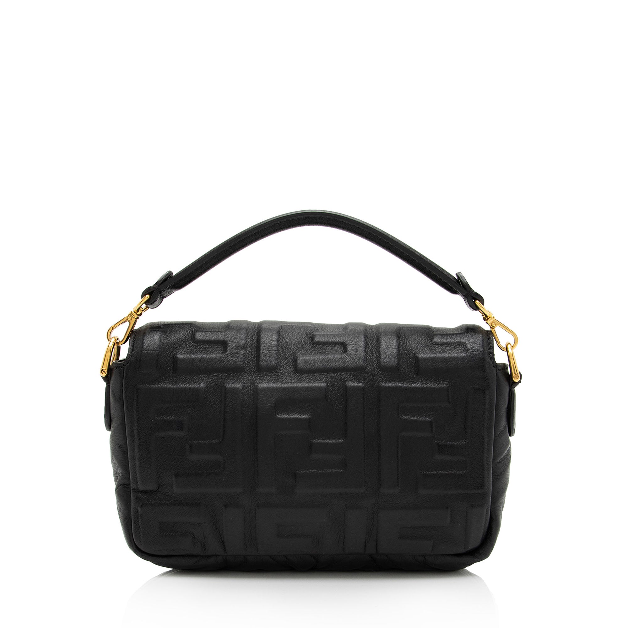 Fendi FF Embossed 1974 Mini Baguette Shoulder Bag (SHF-st6LPG)