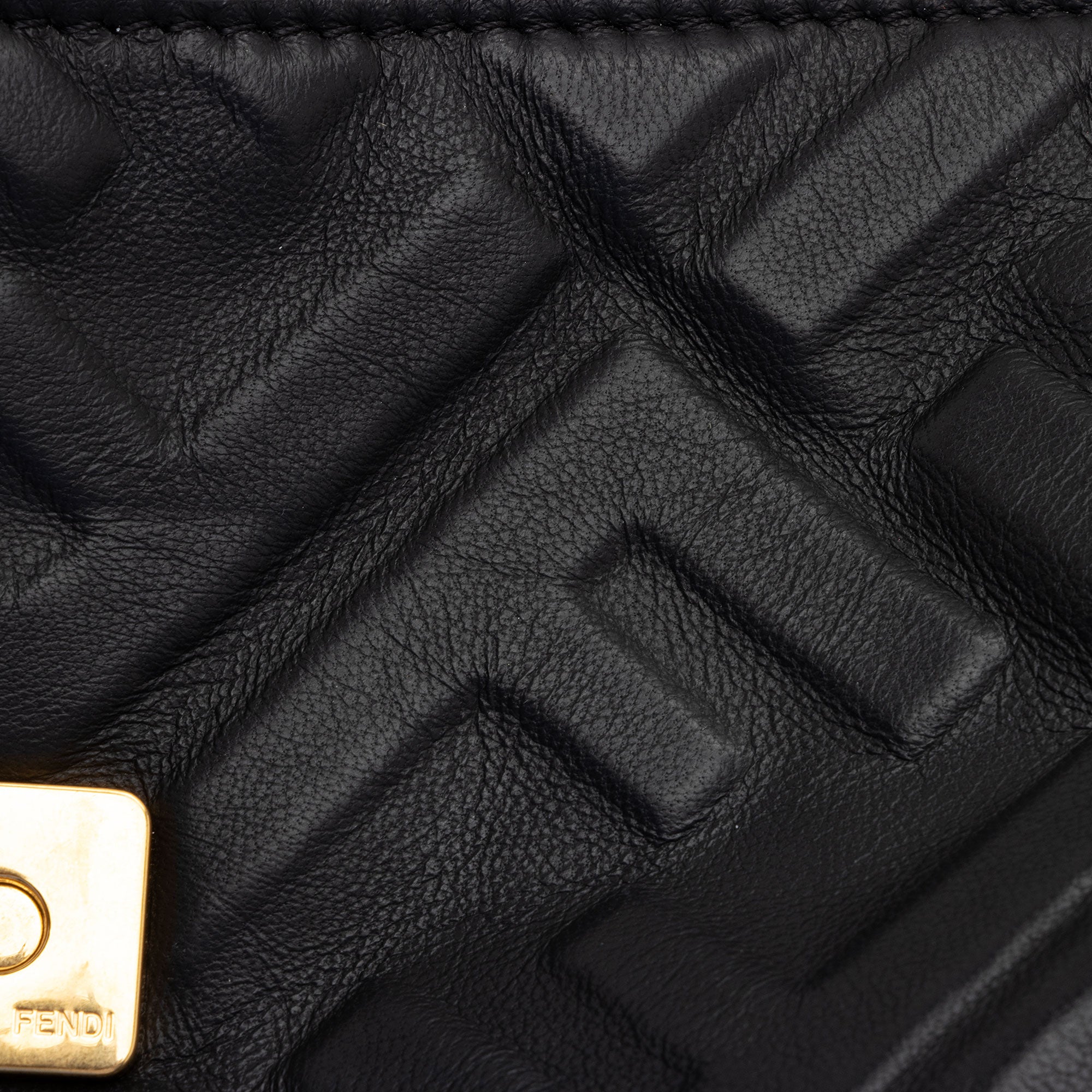 Fendi FF Embossed 1974 Mini Baguette Shoulder Bag (SHF-st6LPG)