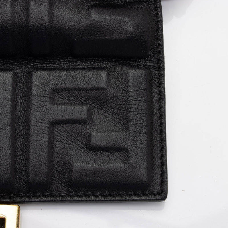 Fendi FF Embossed 1974 Mini Baguette Shoulder Bag (SHF-st6LPG)