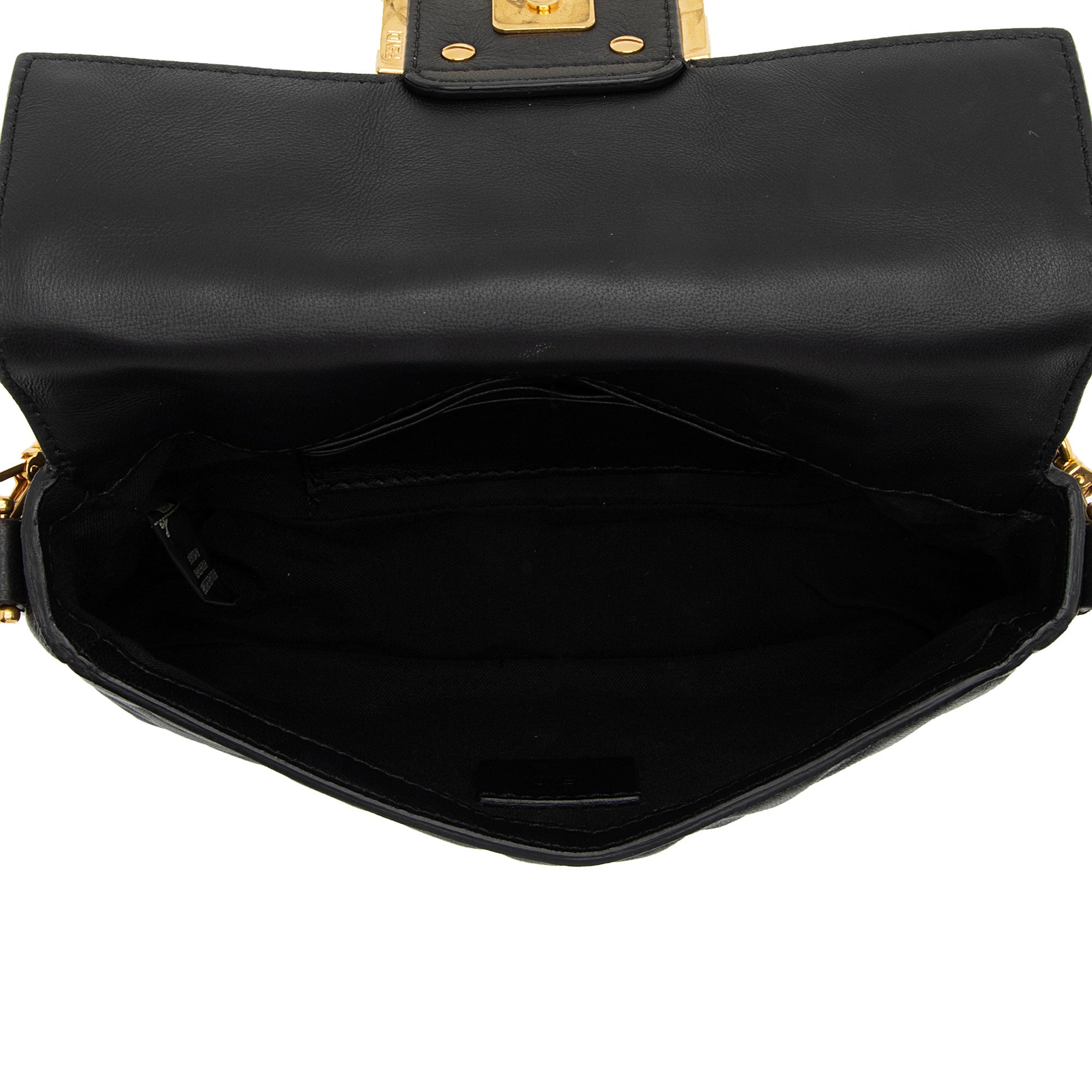 Fendi FF Embossed 1974 Mini Baguette Shoulder Bag (SHF-st6LPG)