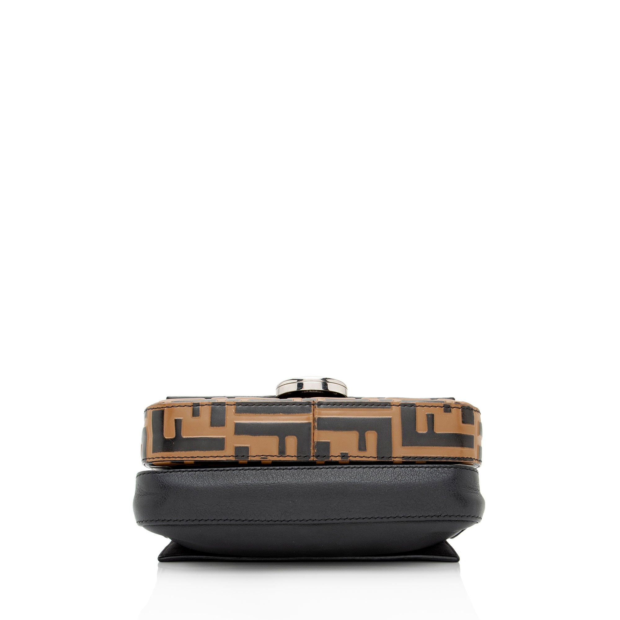 Fendi FF Embossed Calfskin Double Micro Baguette Bag (SHF-yQ8d8d)