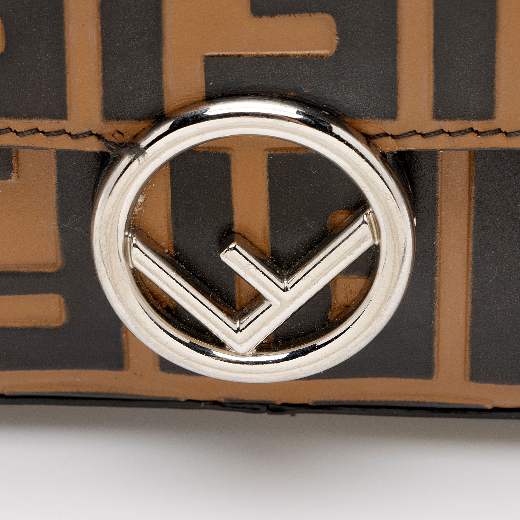 Fendi FF Embossed Calfskin Double Micro Baguette Bag (SHF-yQ8d8d)