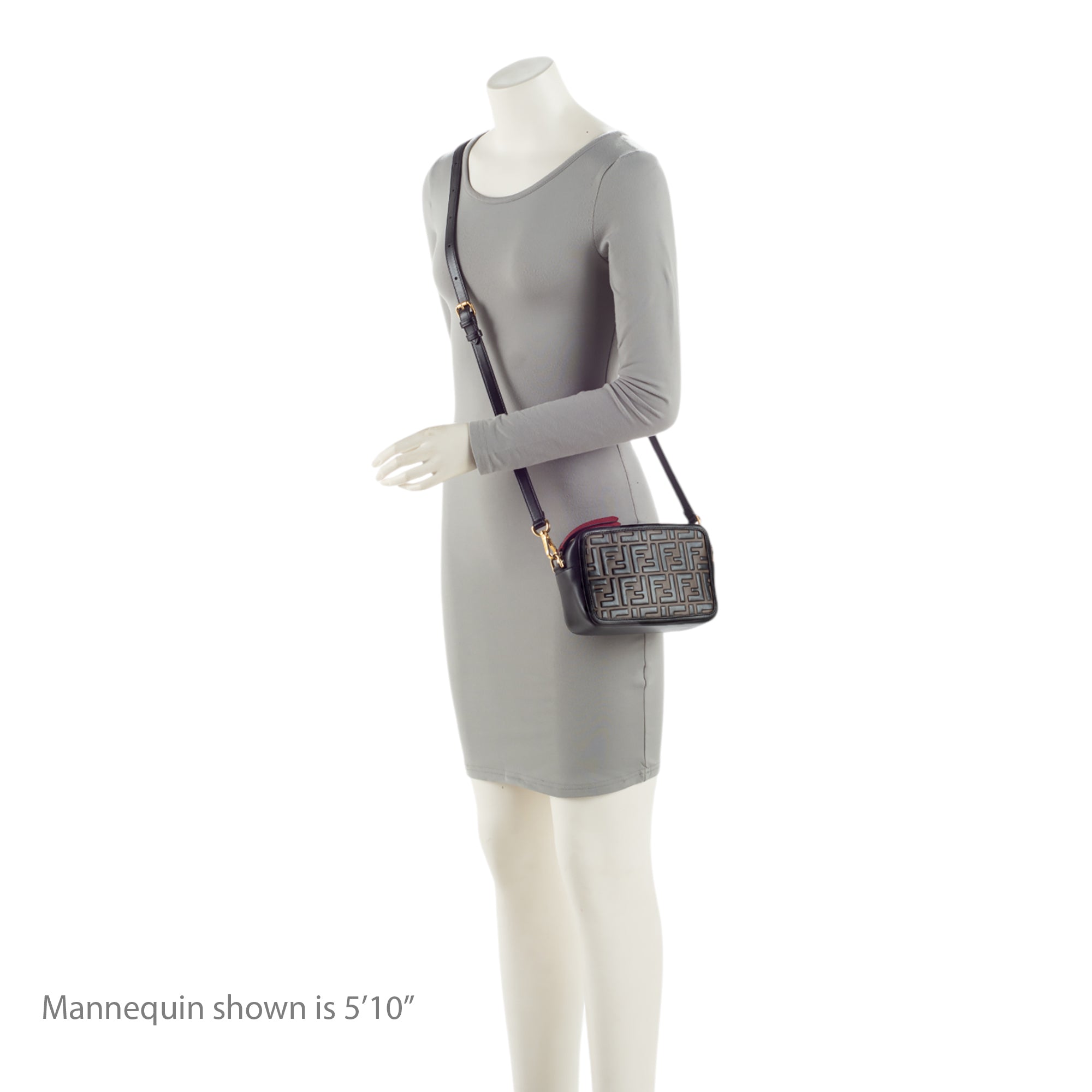 Fendi FF Embossed Calfskin Mini Camera Bag