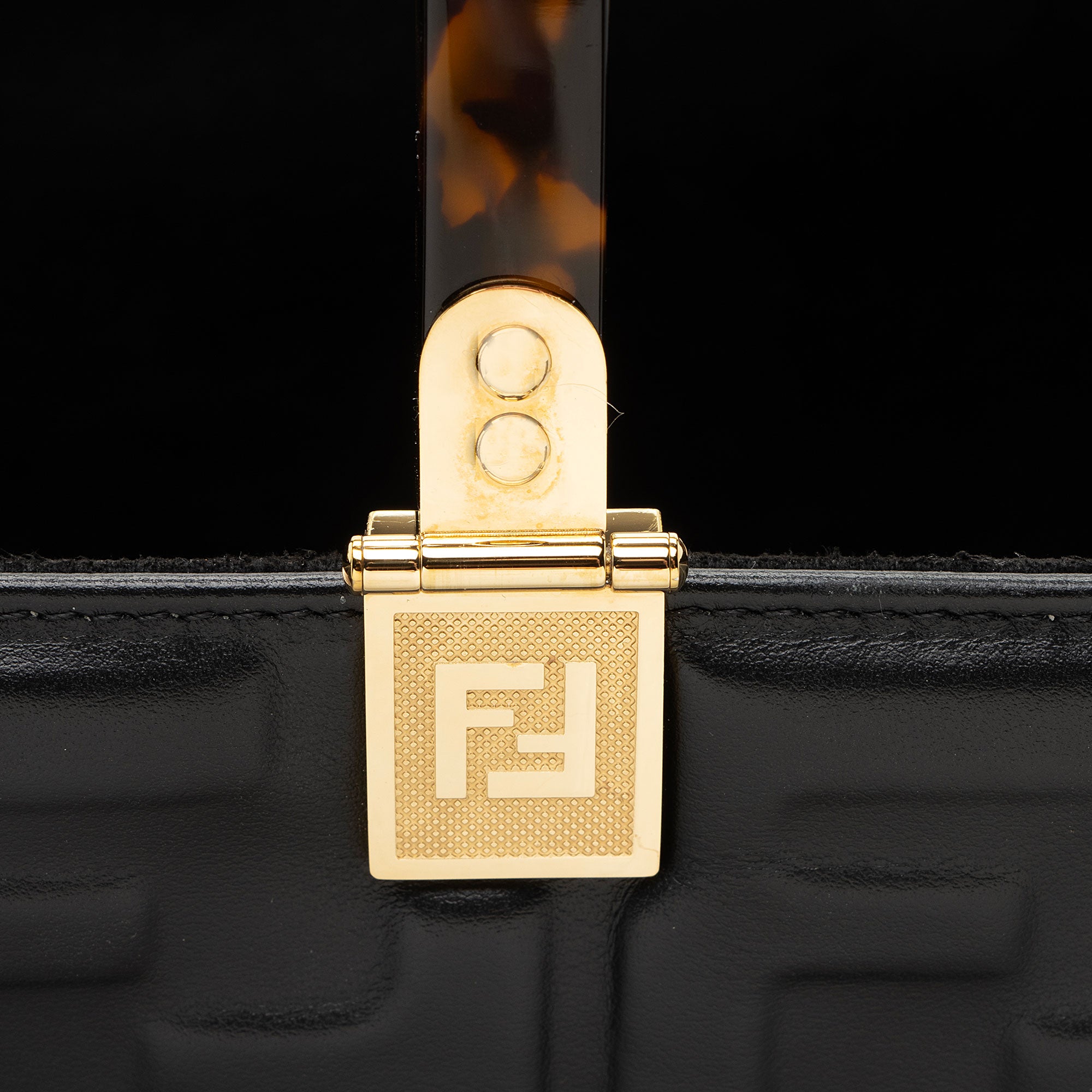 Fendi FF Embossed Calfskin Sunshine Medium Shopper Tote