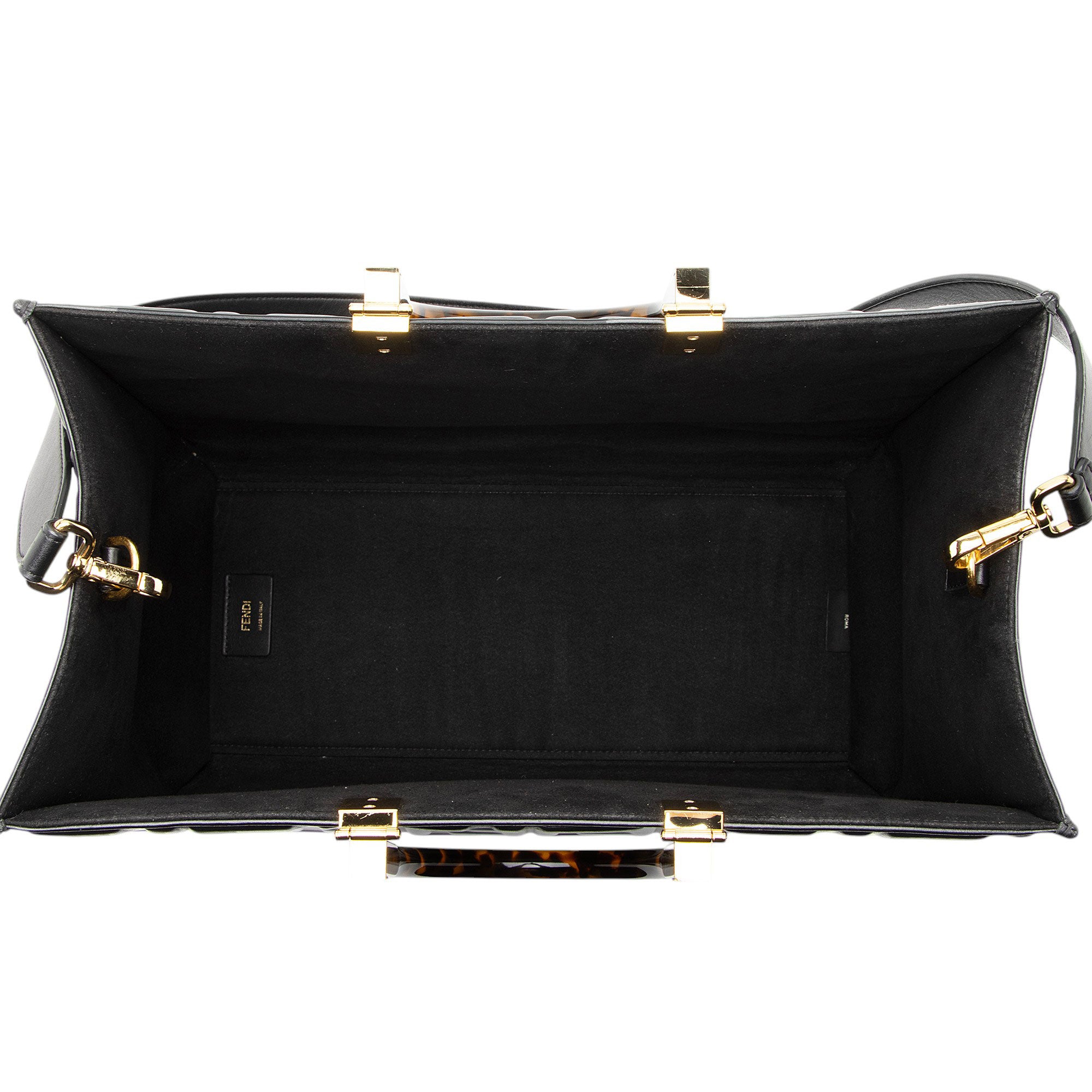 Fendi FF Embossed Calfskin Sunshine Medium Shopper Tote