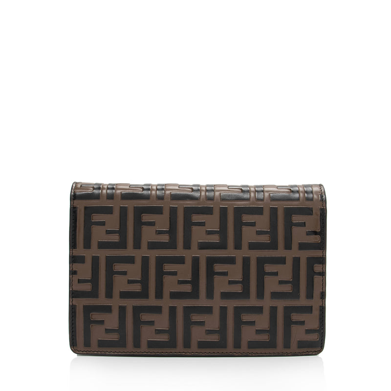 Fendi FF Embossed Calfskin Wallet on Chain Mini Bag (SHF-BJP8ux)
