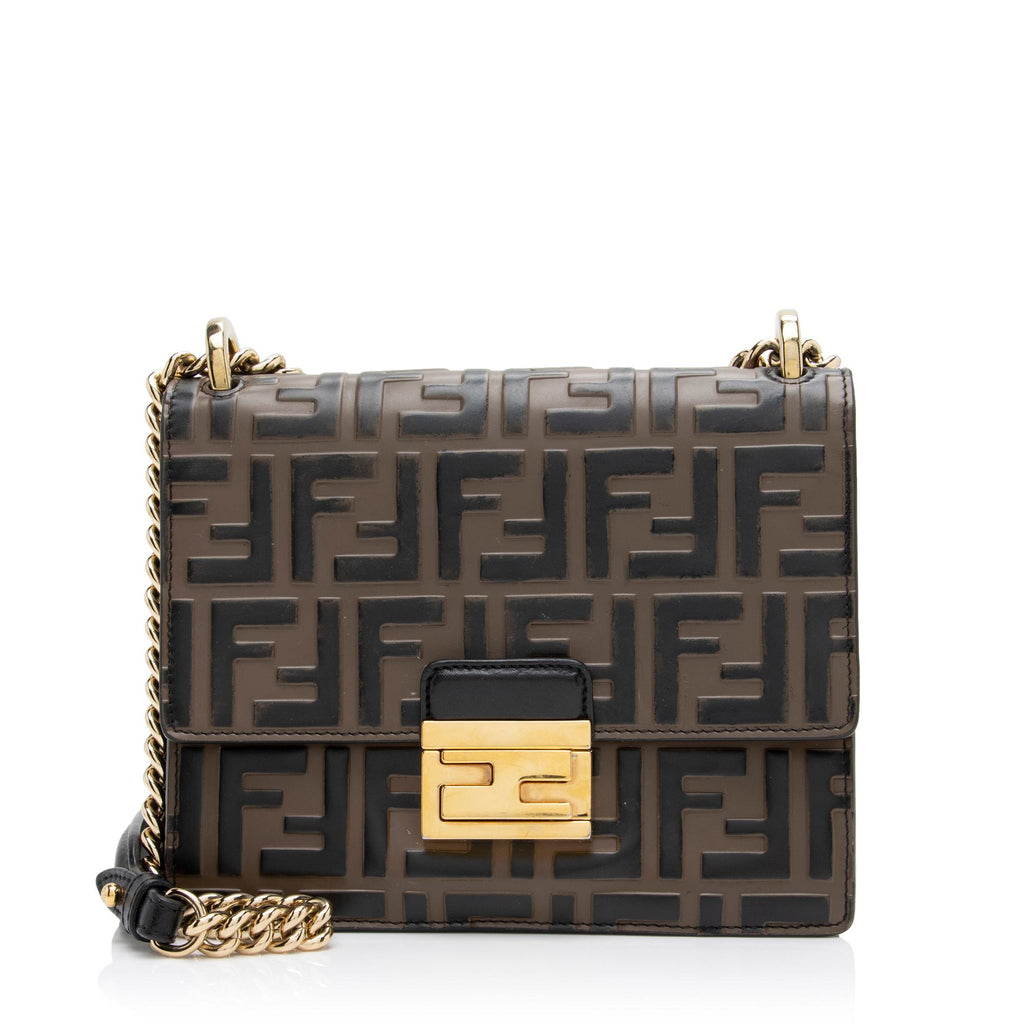 Fendi FF Embossed Kan U Small Shoulder Bag (SHF-FKDtX8) – LuxeDH