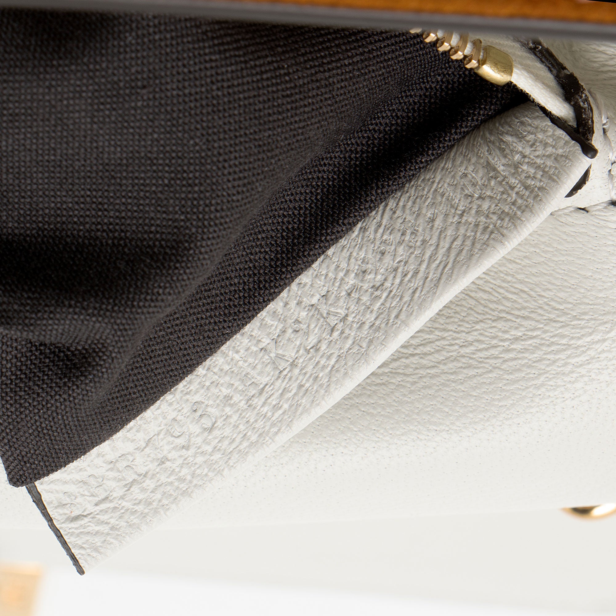 Fendi FF Embossed Leather Midi Baguette