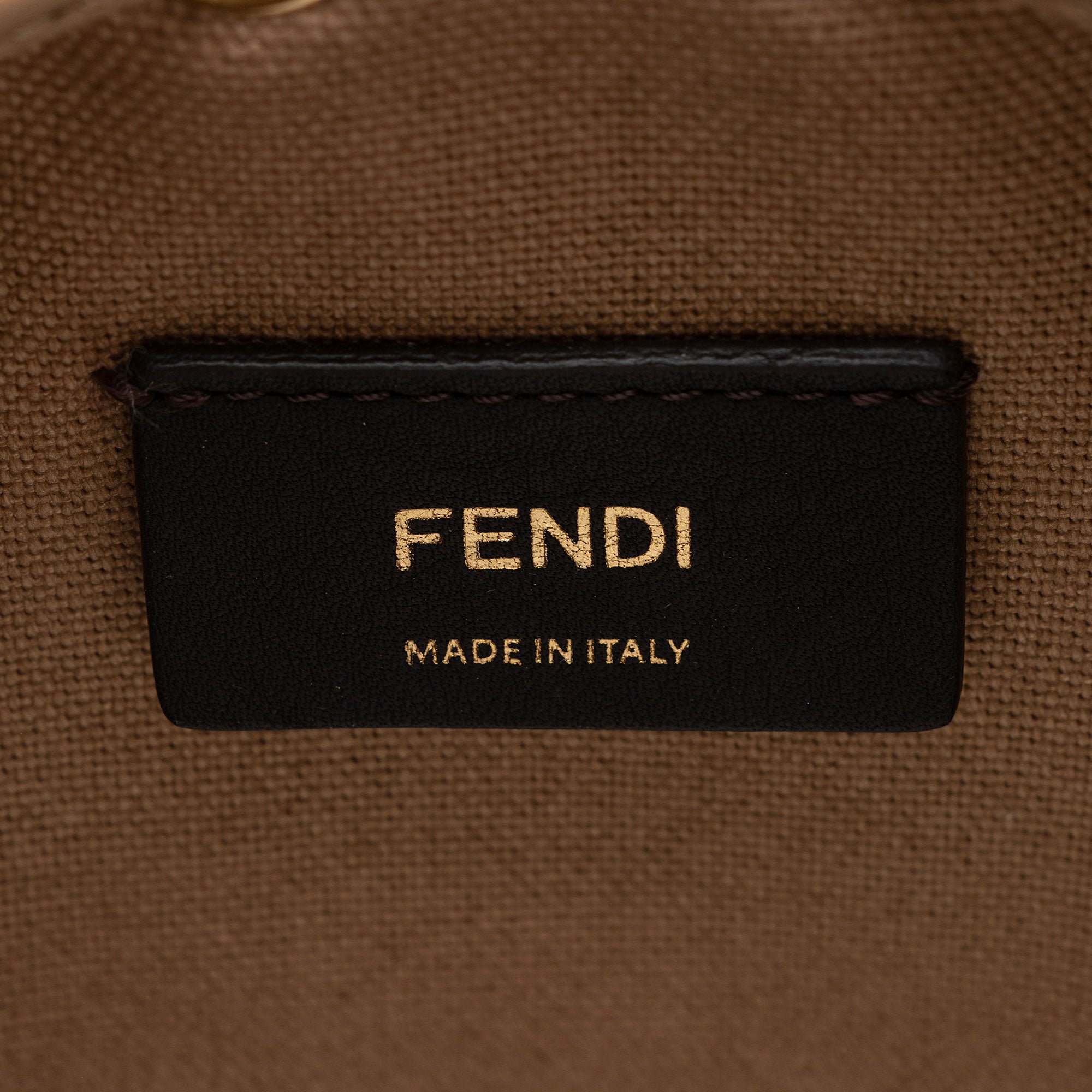 Fendi FF Embroidered Canvas Mon Tresor Mini Bucket Bag