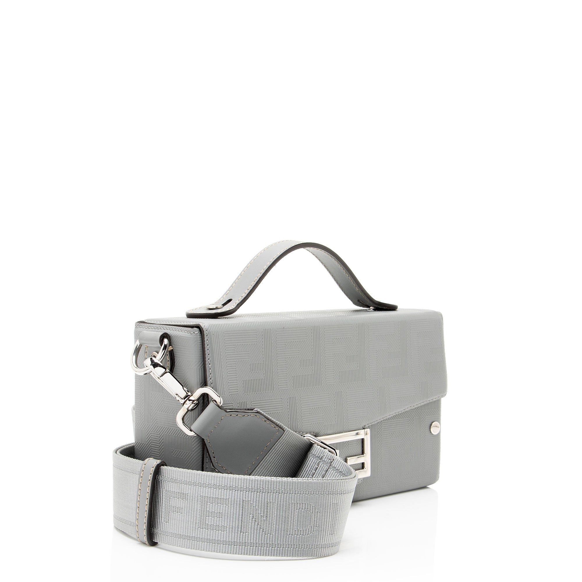 Fendi FF Shadow Vitello Soft Trunk Baguette