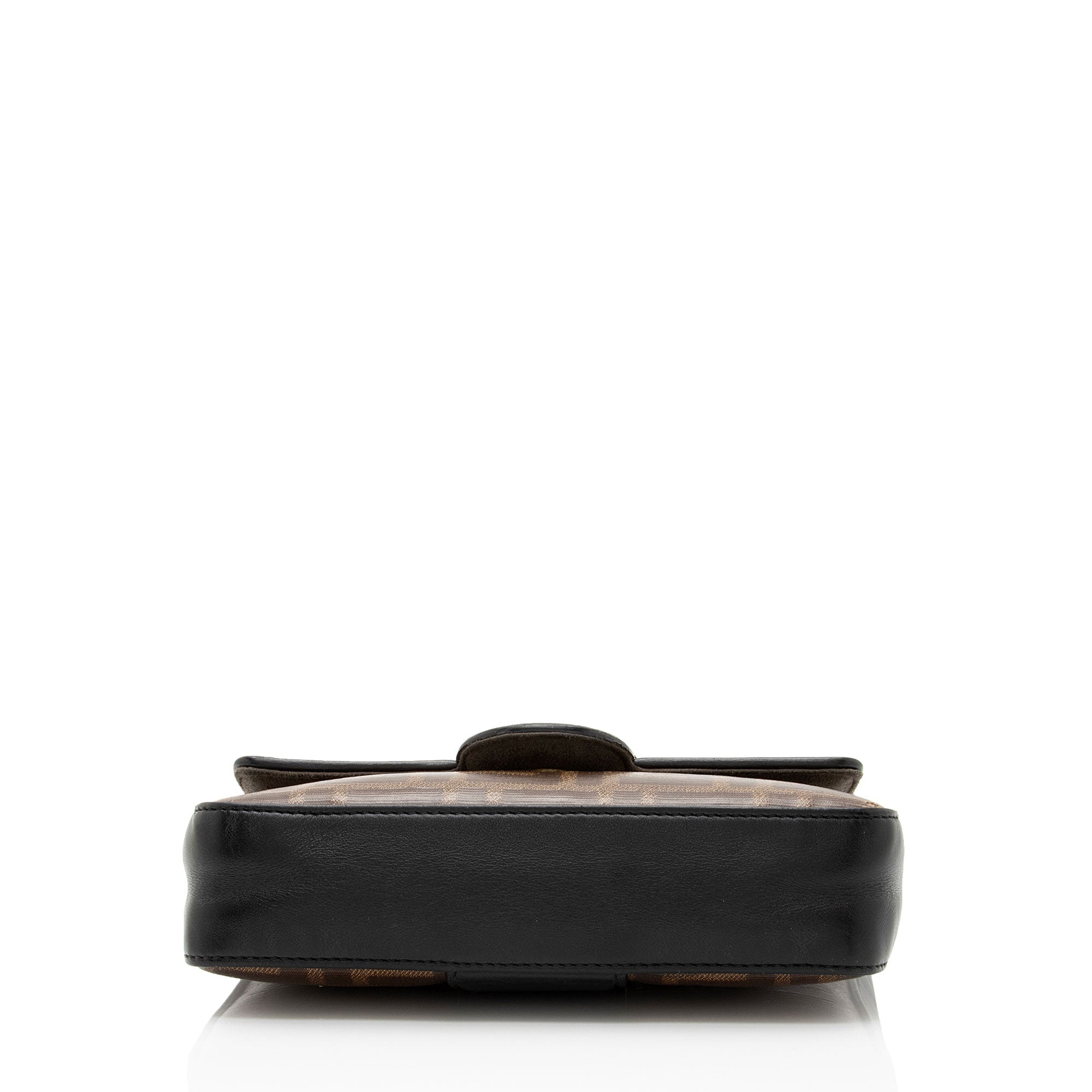 Fendi FF Spalmati 1974 Double F Mini Shoulder Bag (SHF-CKdmaW)