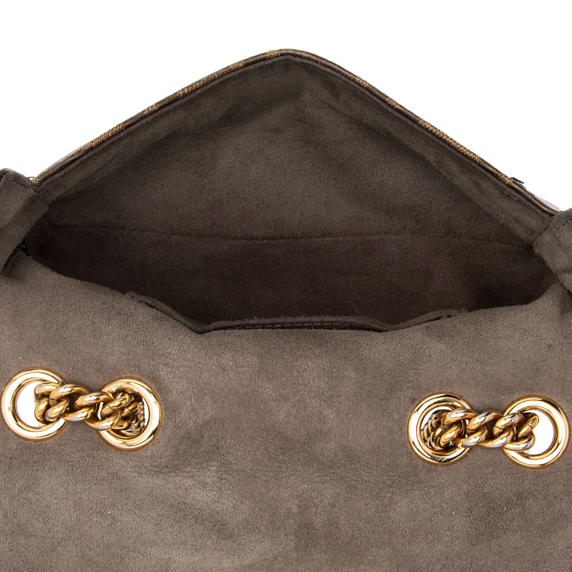 Fendi FF Spalmati 1974 Double F Mini Shoulder Bag (SHF-CKdmaW)