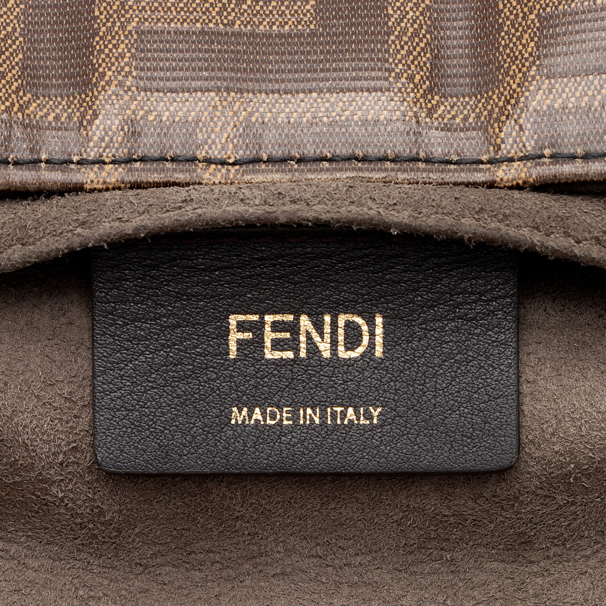 Fendi FF Spalmati 1974 Double F Mini Shoulder Bag (SHF-CKdmaW)