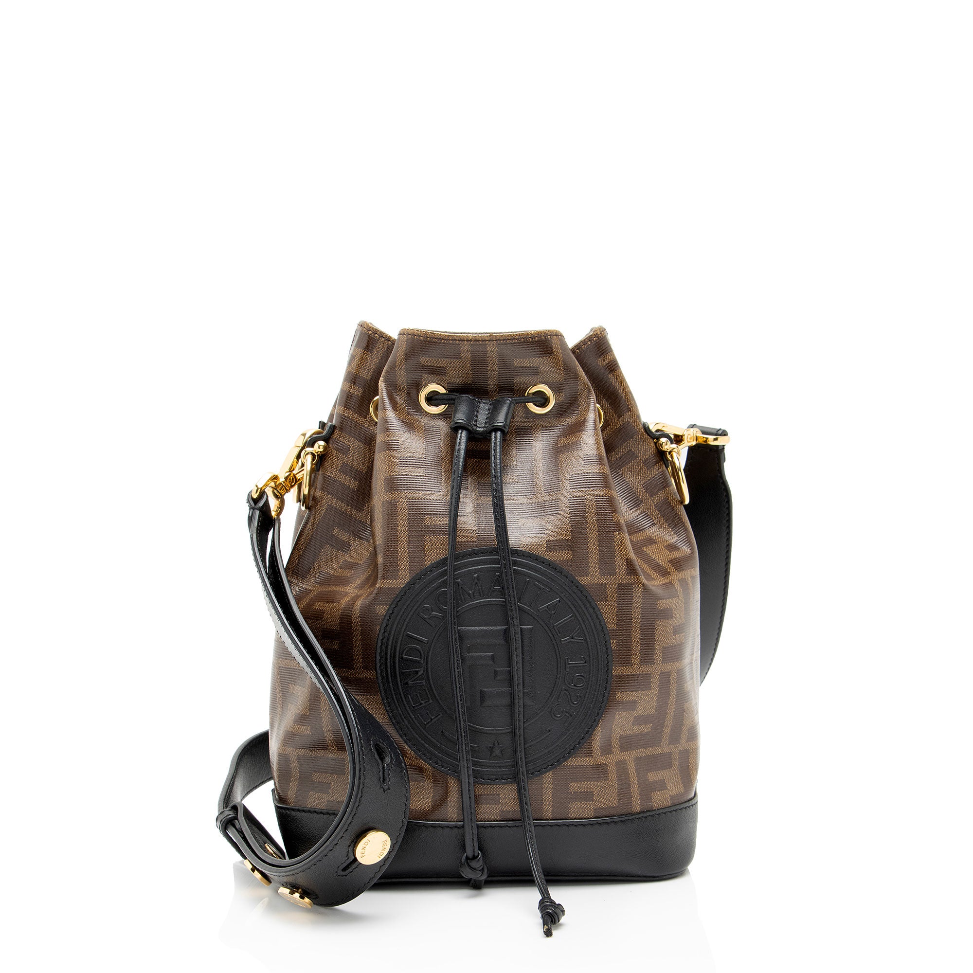 Fendi FF Spalmati Mon Tresor Grande Shoulder Bag