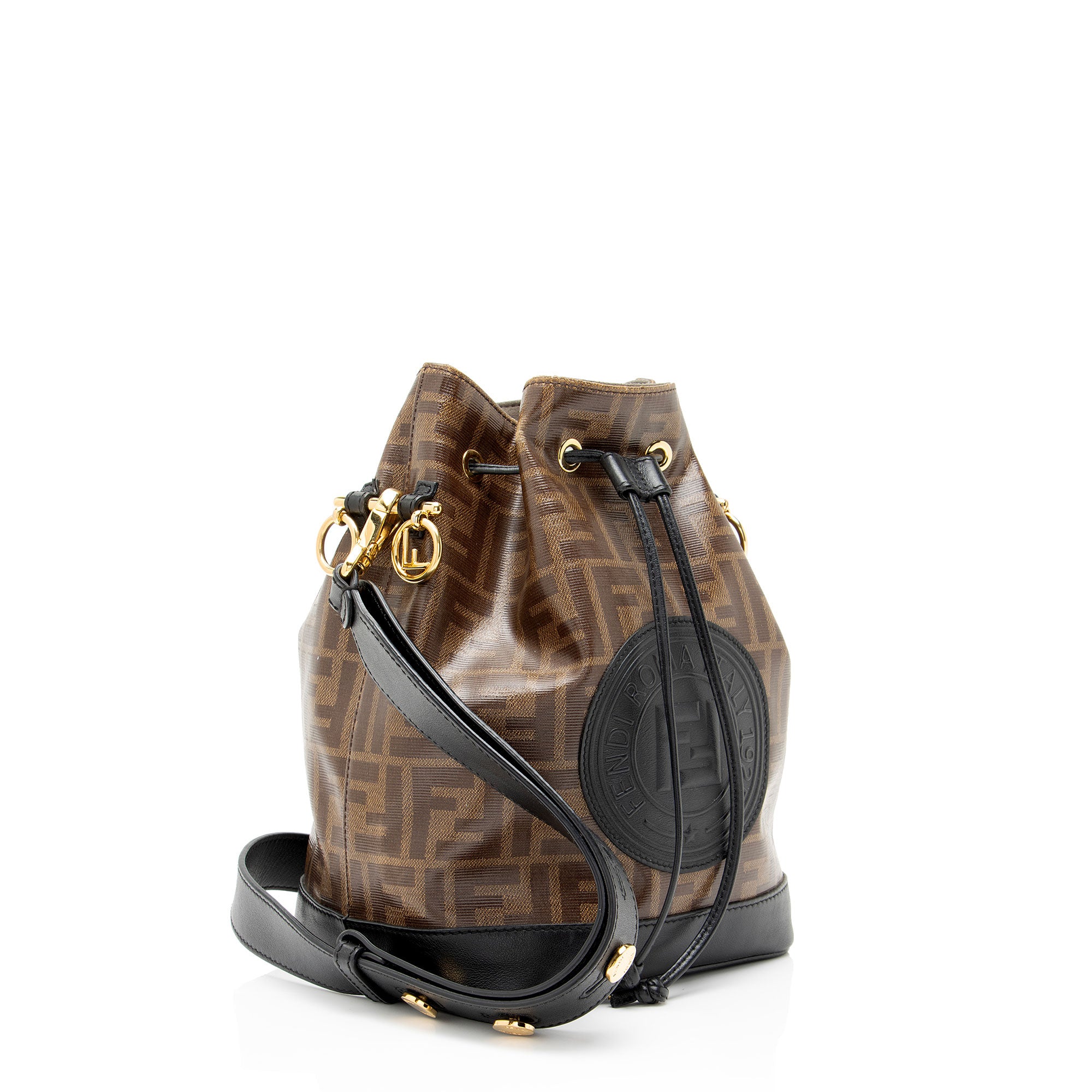Fendi FF Spalmati Mon Tresor Grande Shoulder Bag