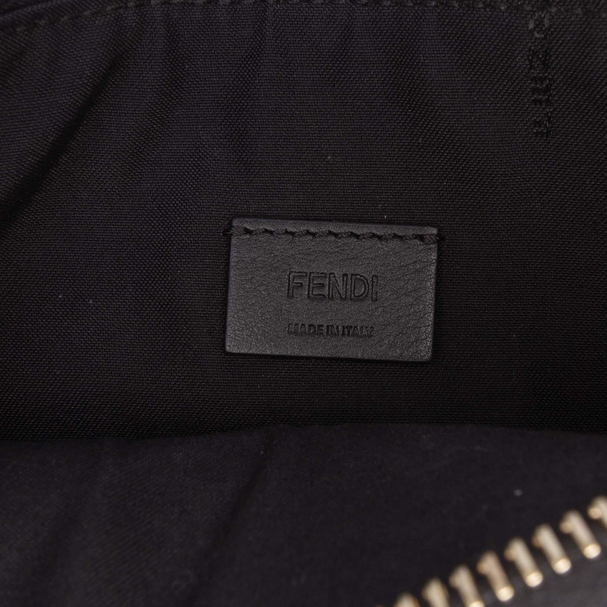 Fendi Fila Mania Multicolor Zucca Embossed Leather Clutch