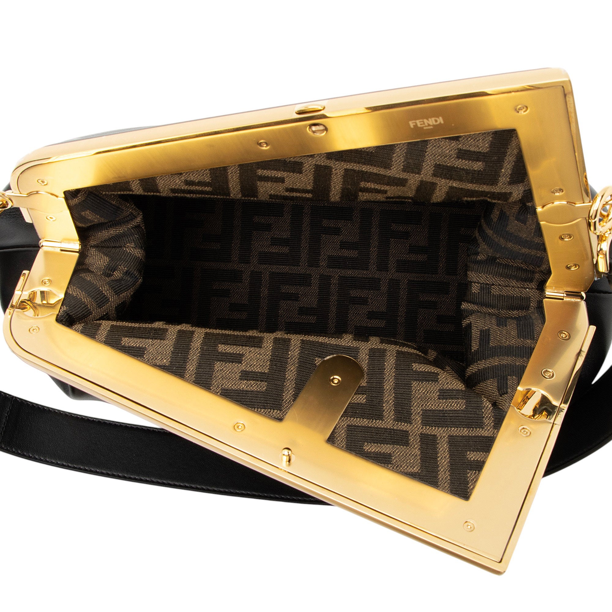 Fendi Lambskin Fendi First Medium Shoulder Bag