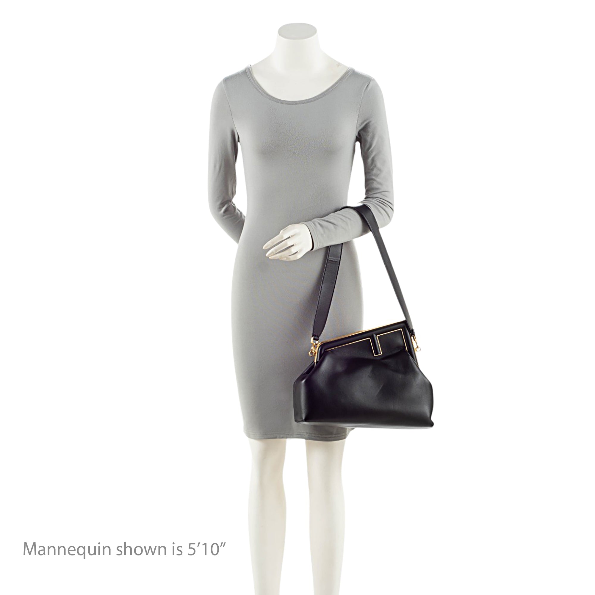 Fendi Lambskin Fendi First Medium Shoulder Bag