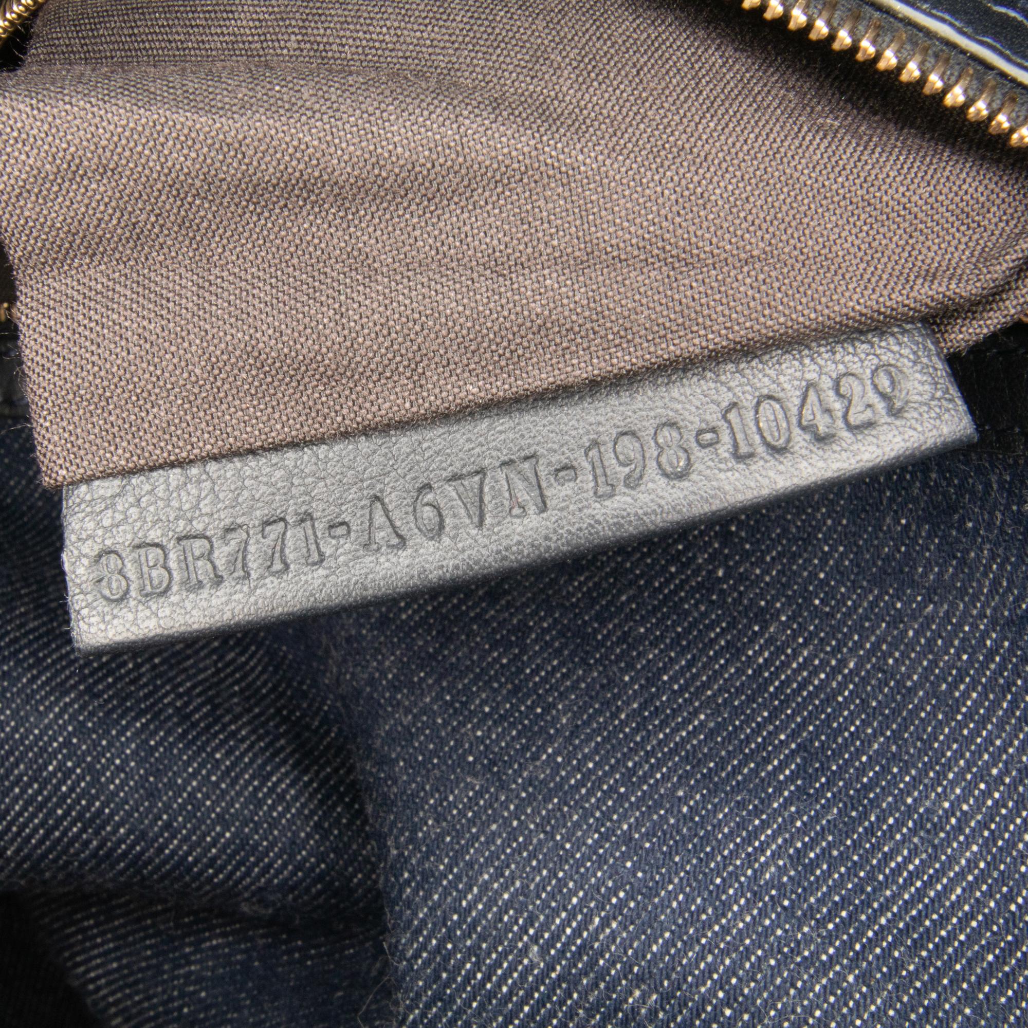 Fendi Large Denim Baguette Satchel