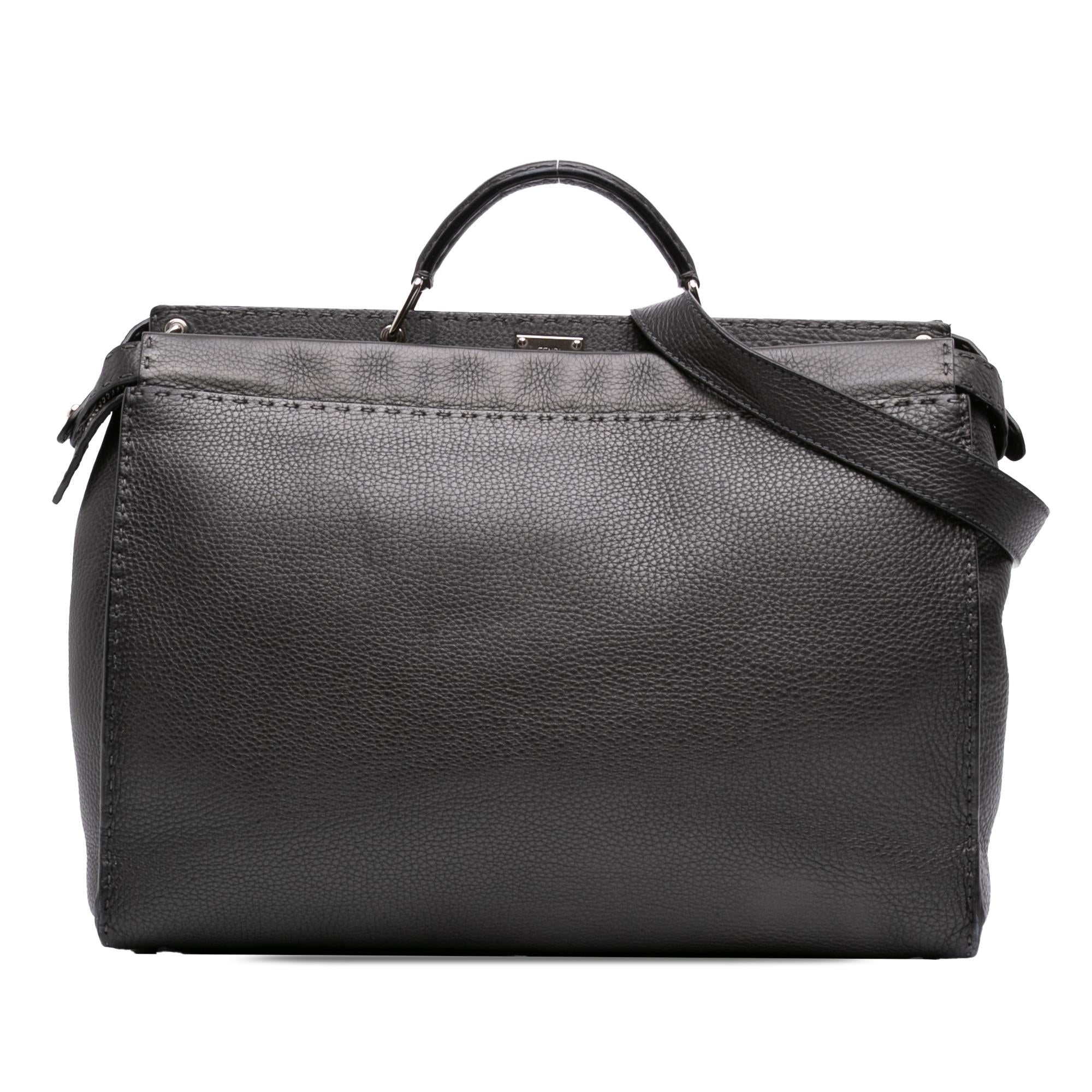 Fendi Large Leather Selleria Peekaboo Iconic Fit Bag