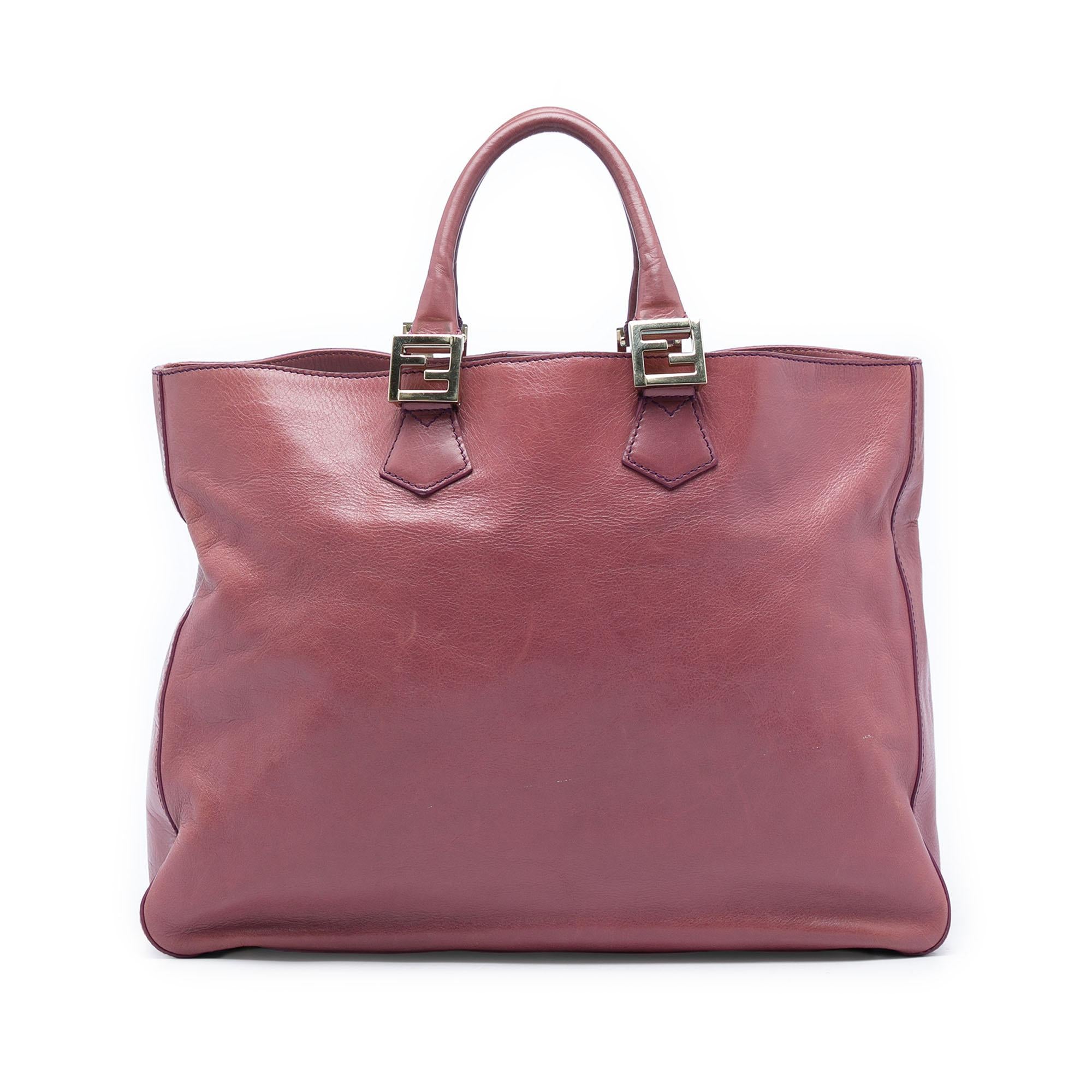 Fendi Large Leather Twins Tote