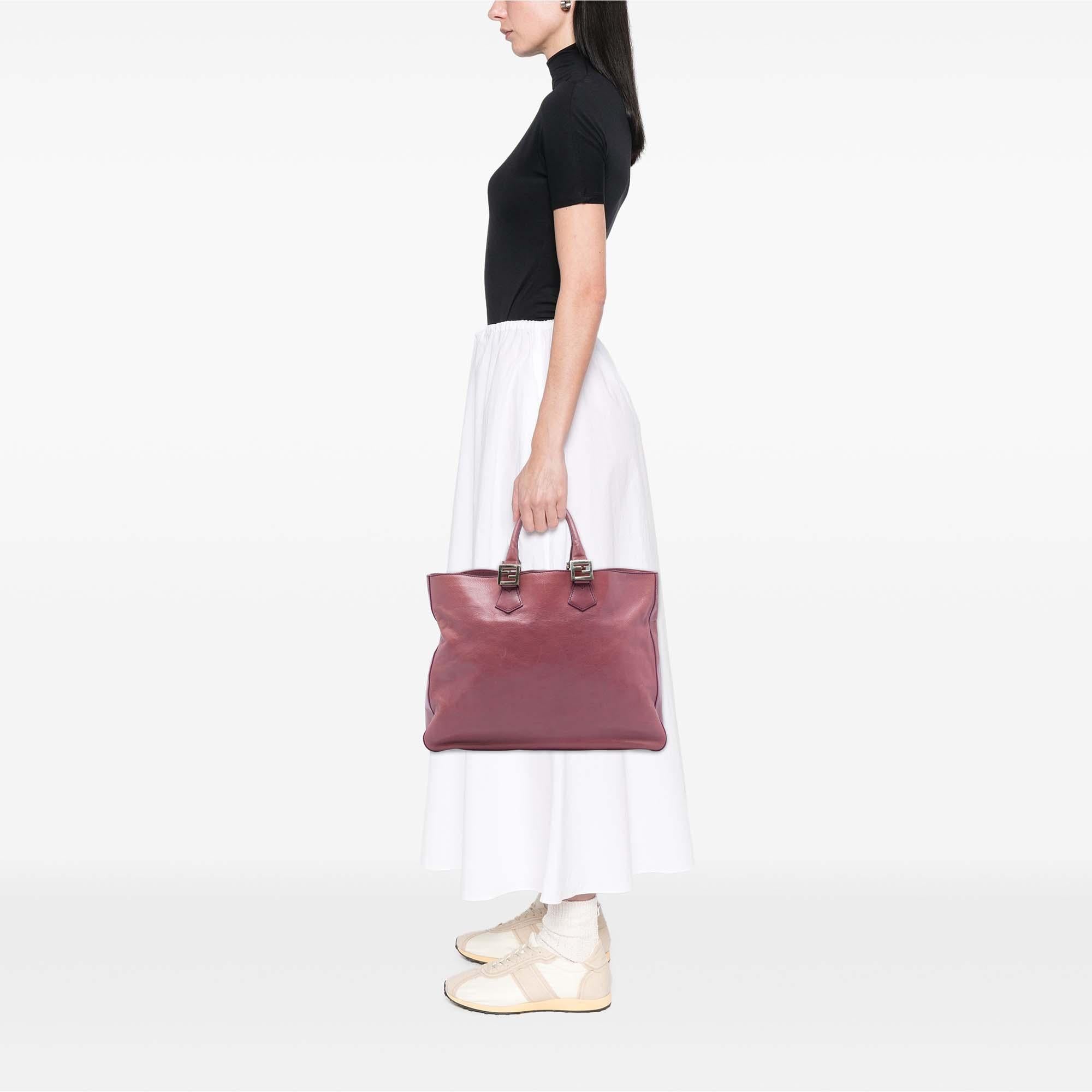 Fendi Large Leather Twins Tote
