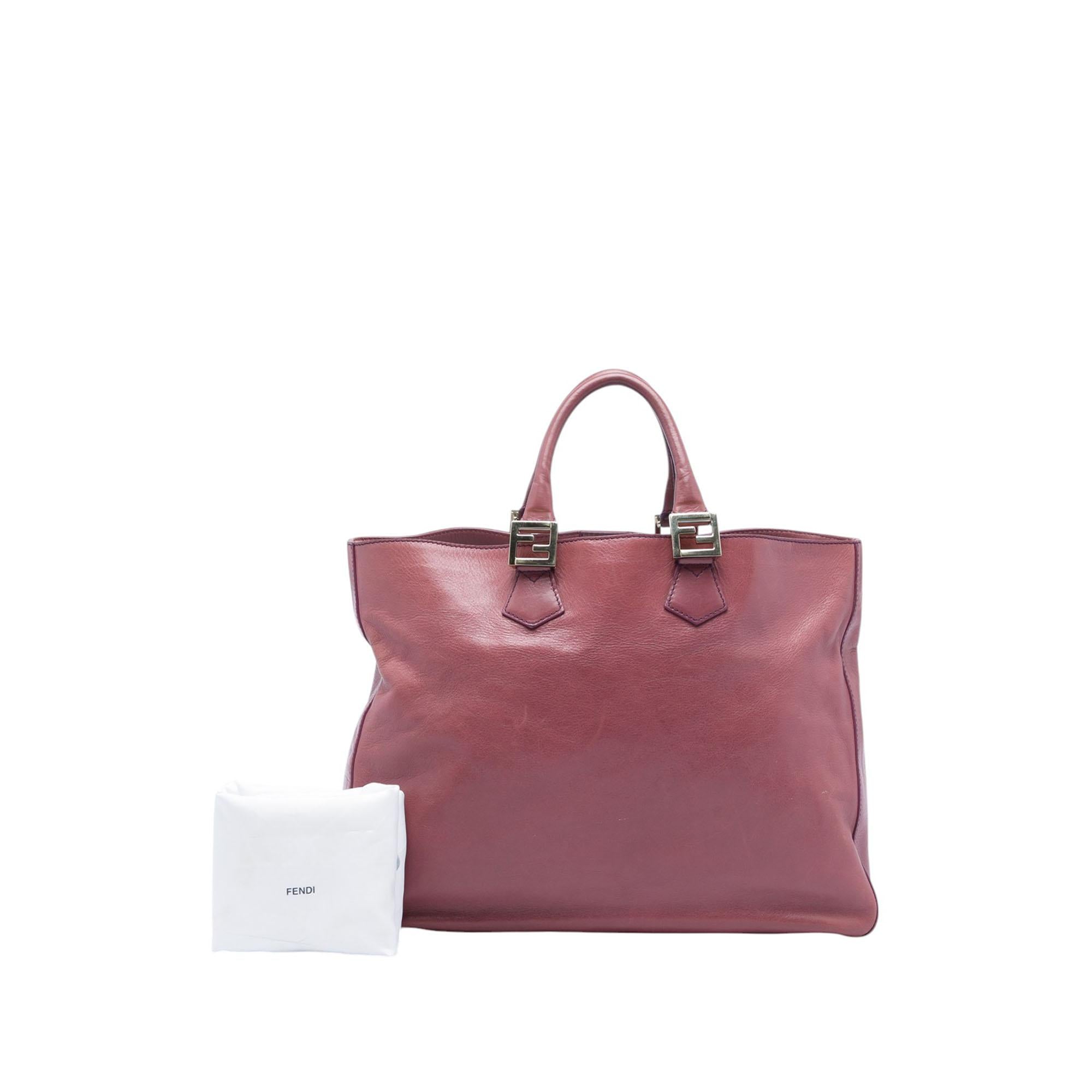 Fendi Large Leather Twins Tote