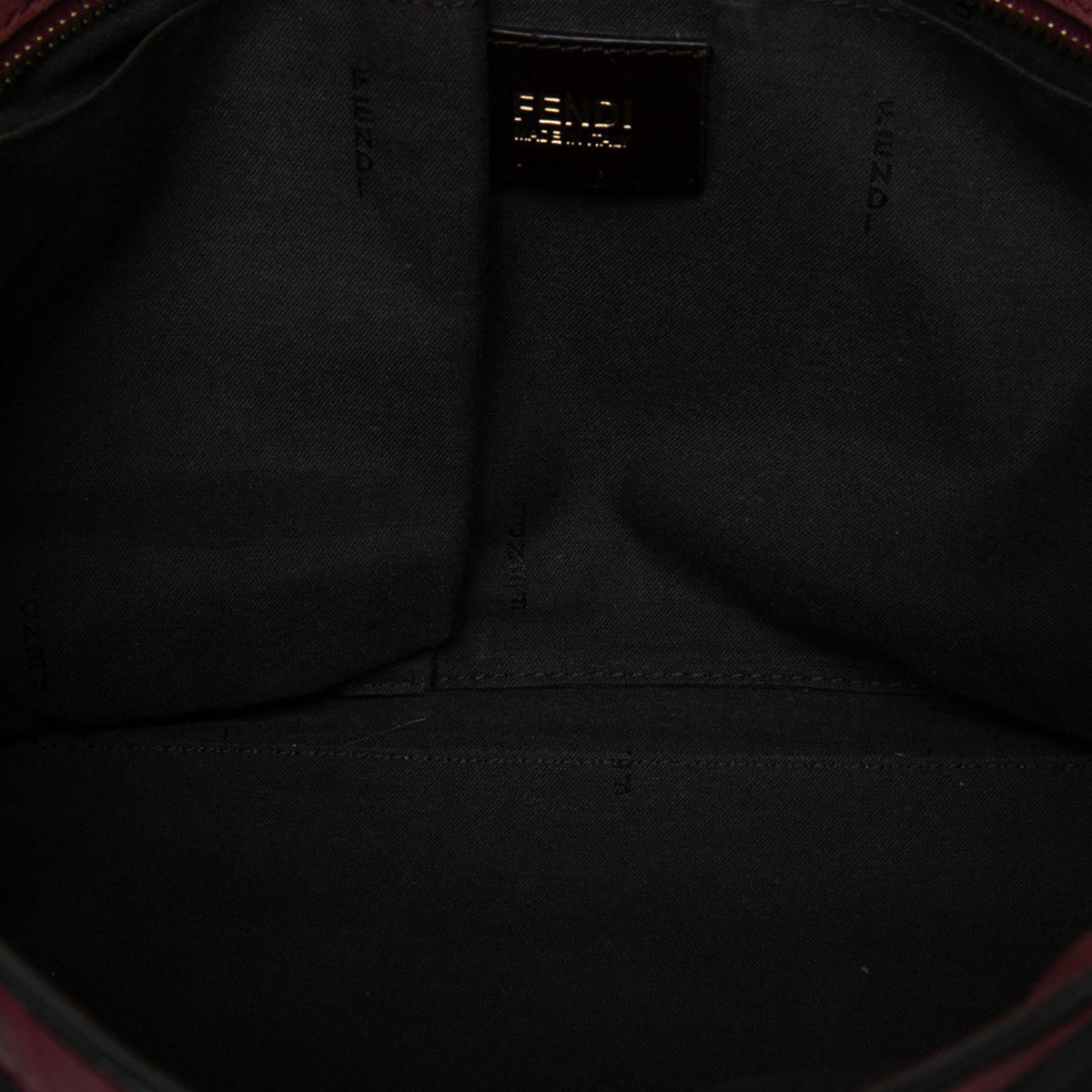 Fendi Large Pequin Canvas Satchel