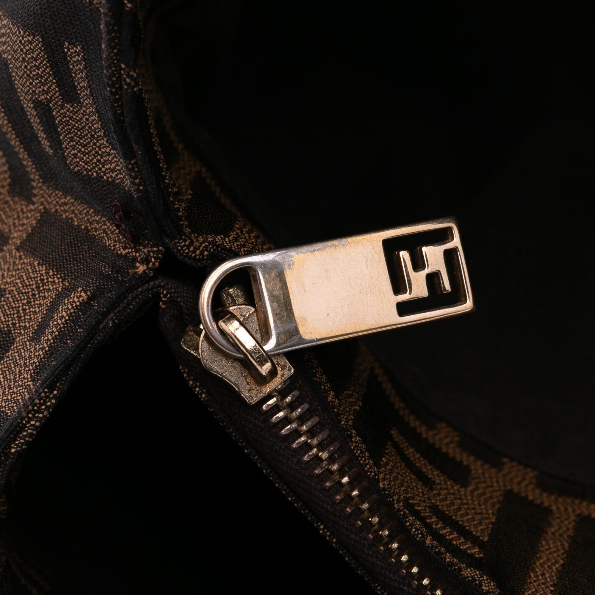 Fendi Large Zucca Canvas Mia Tote