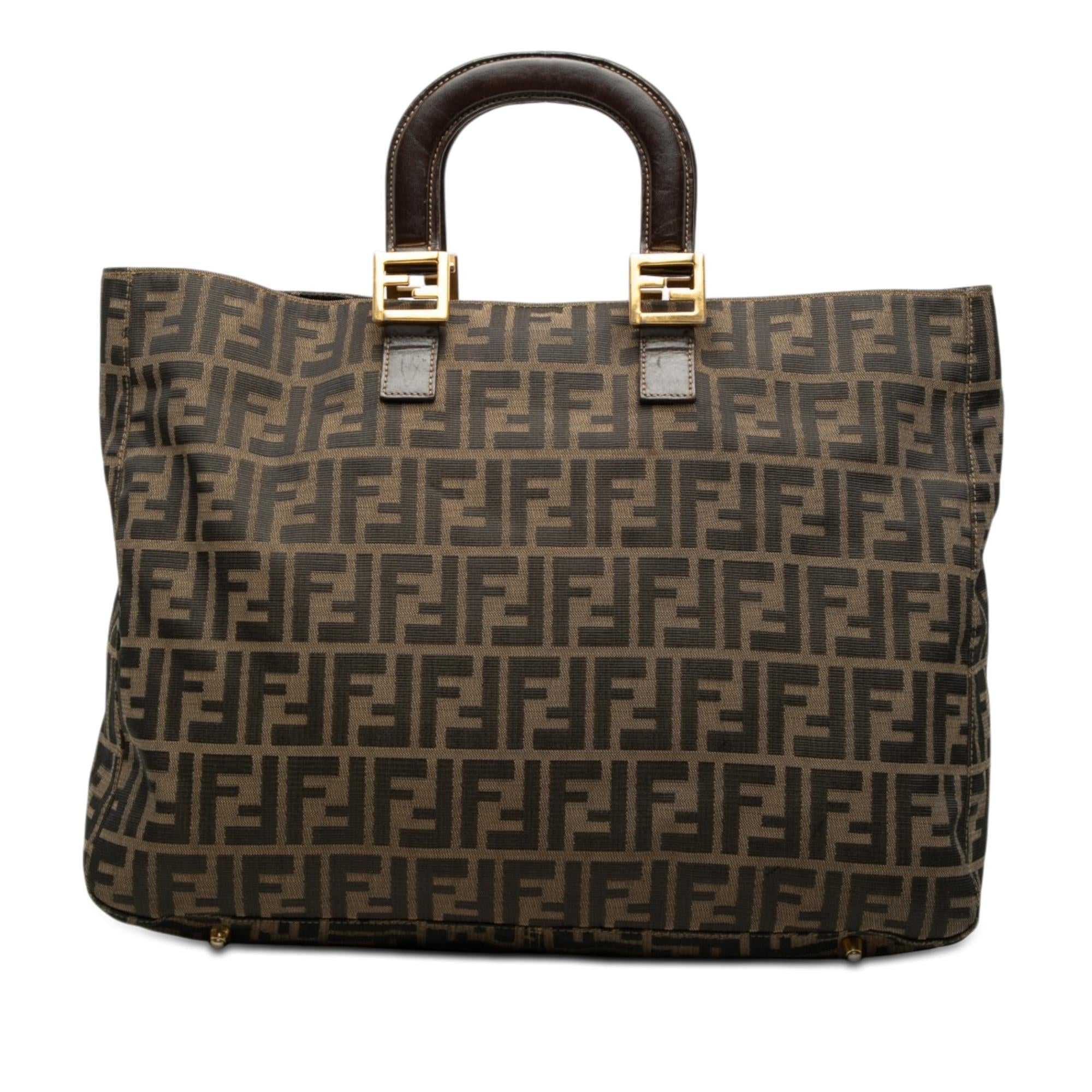Fendi Large Zucca Canvas Twins Tote