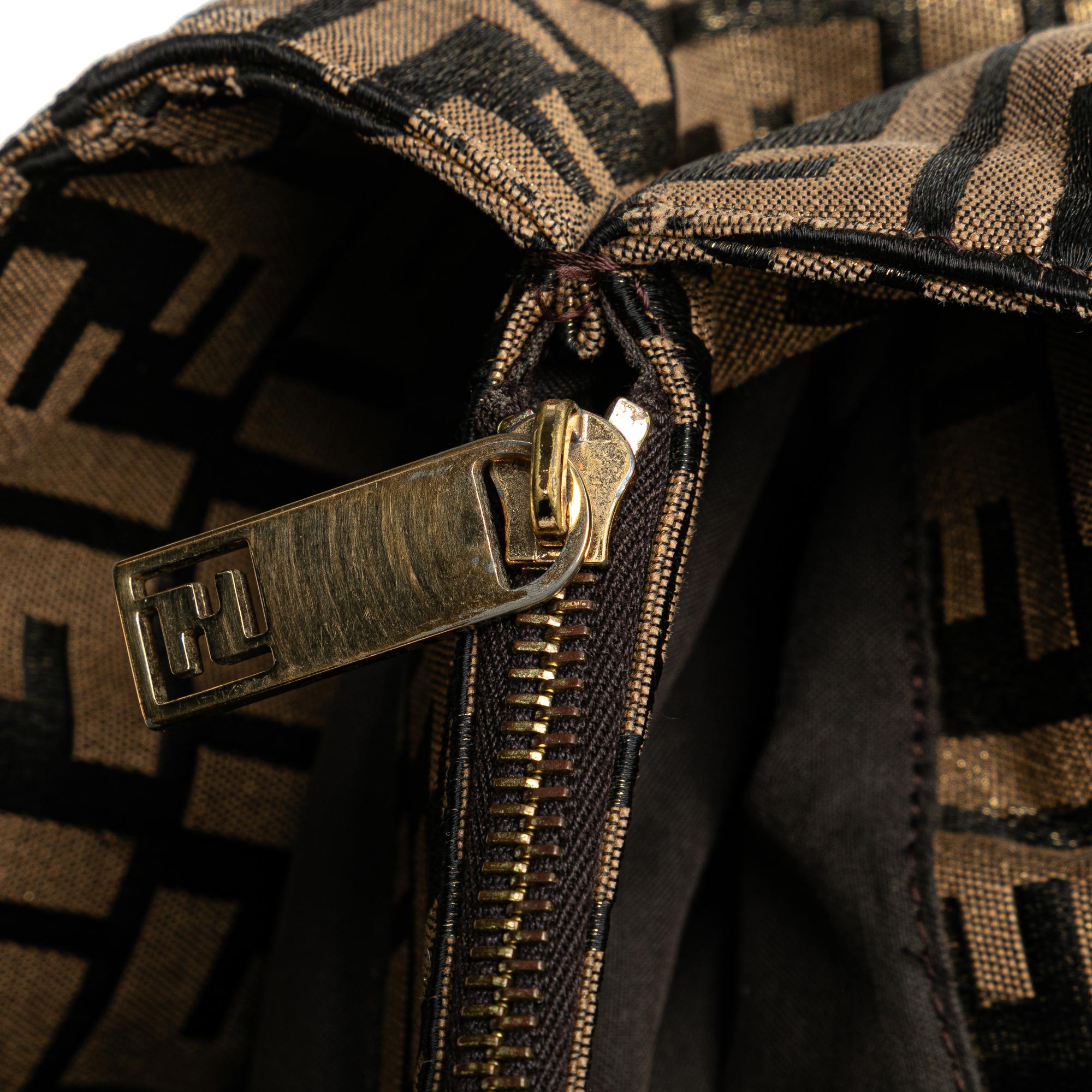 Fendi Large Zucca Metallic Lurex Mia Chain Tote