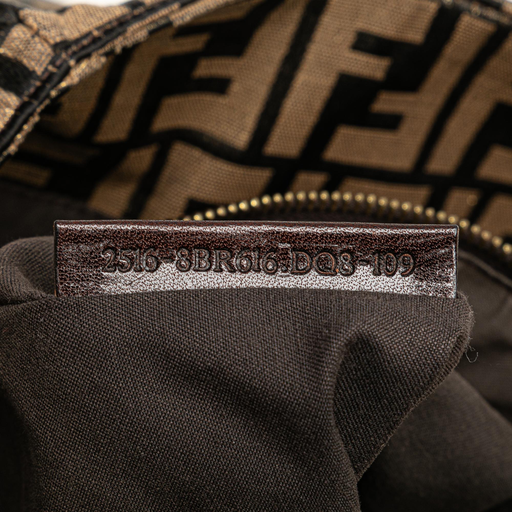 Fendi Large Zucca Metallic Lurex Mia Chain Tote