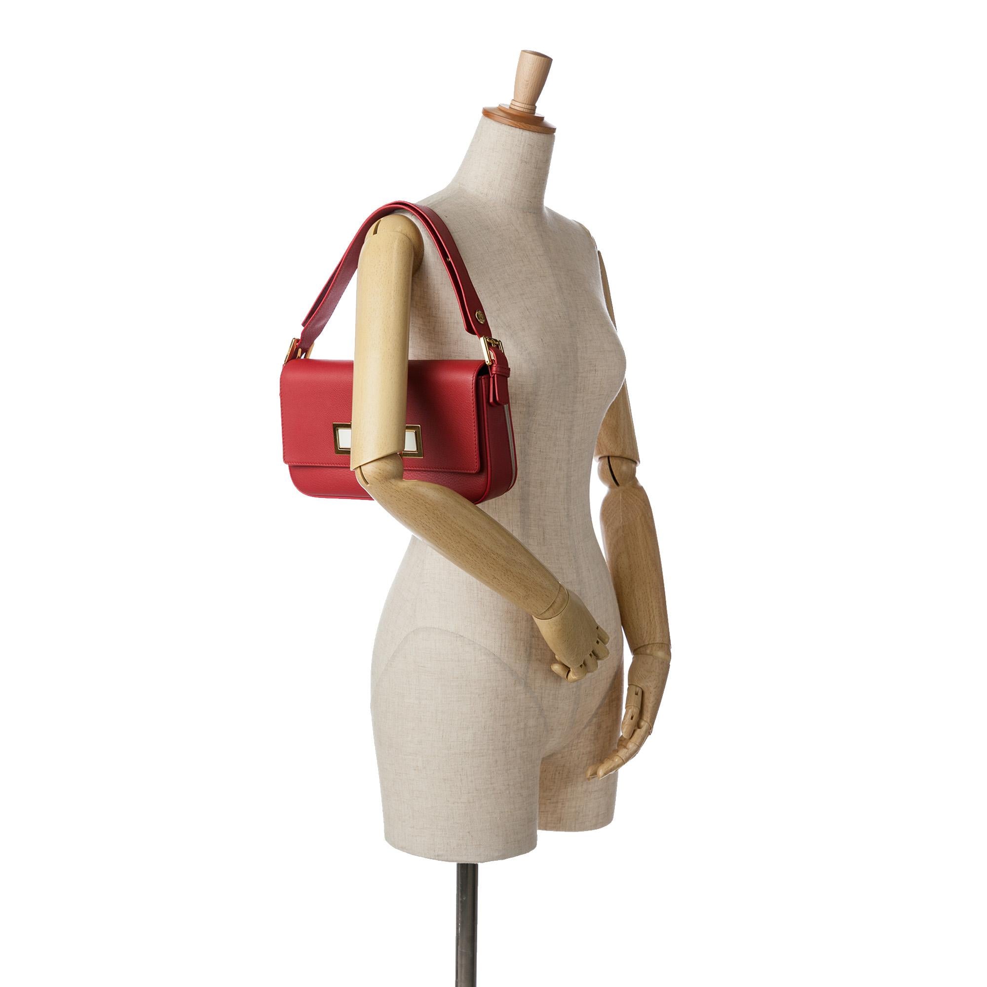 Fendi Leather 3Baguette Shoulder Bag