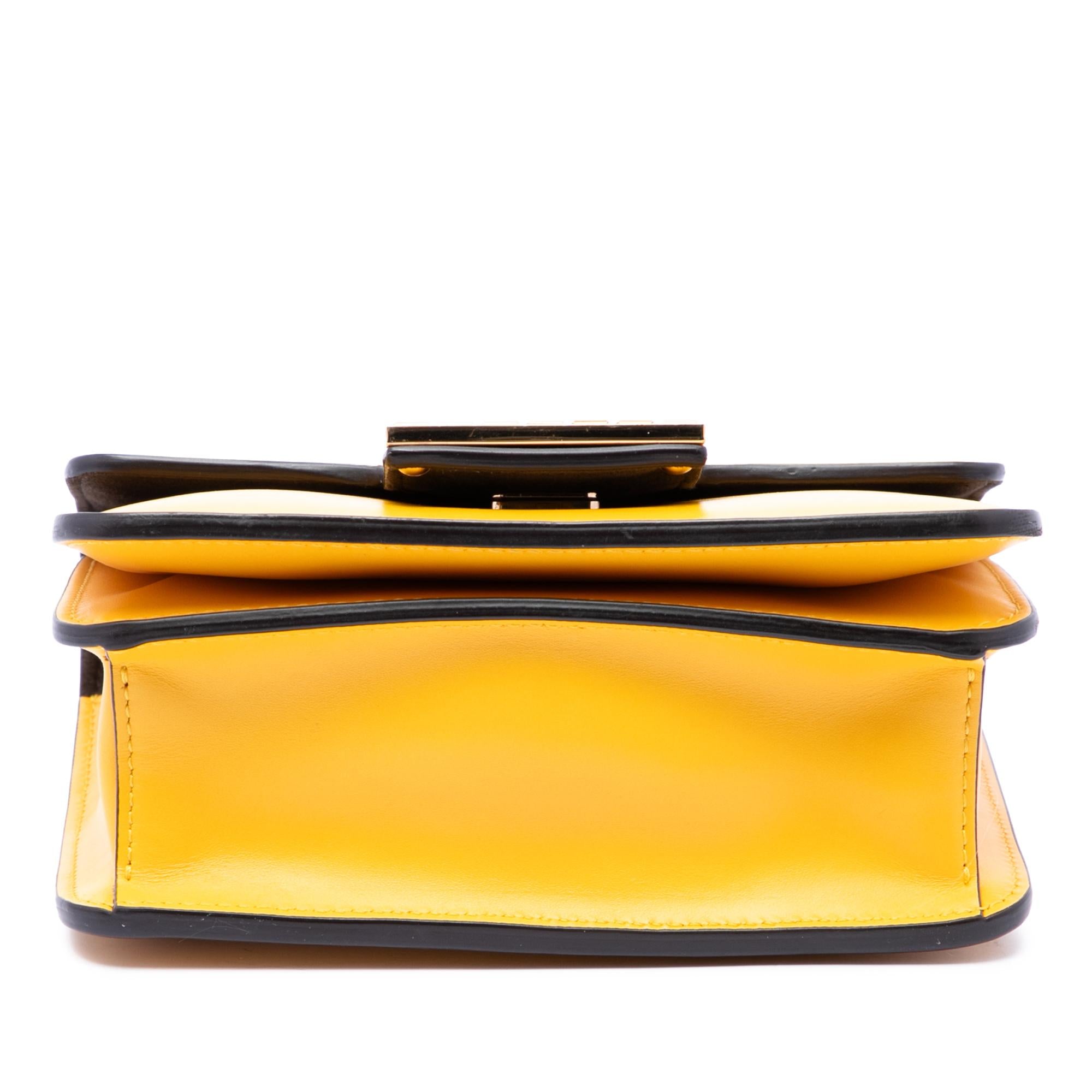 Fendi Leather Crystal Fab Crossbody