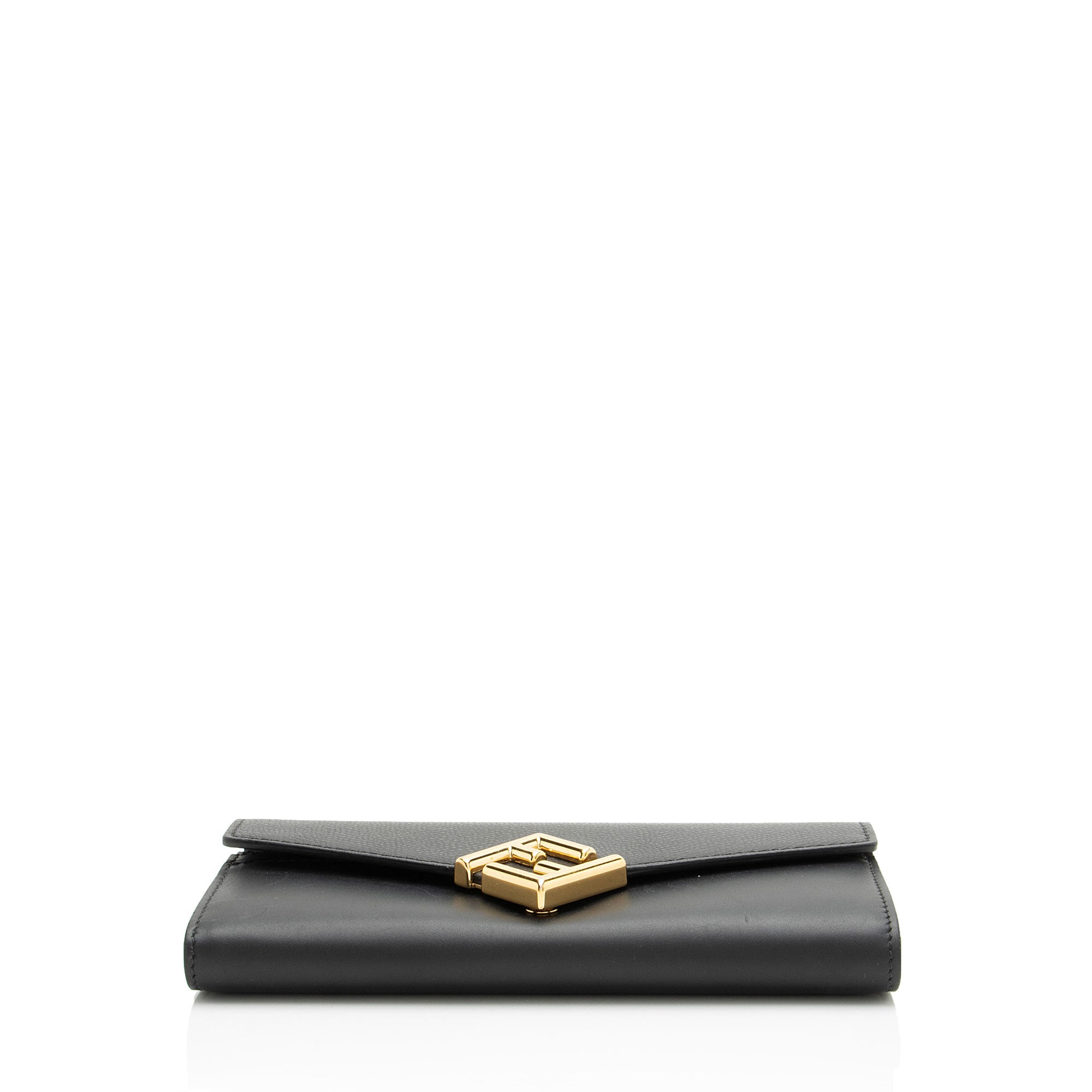 Fendi Leather FF Diamonds Continental Wallet on Chain